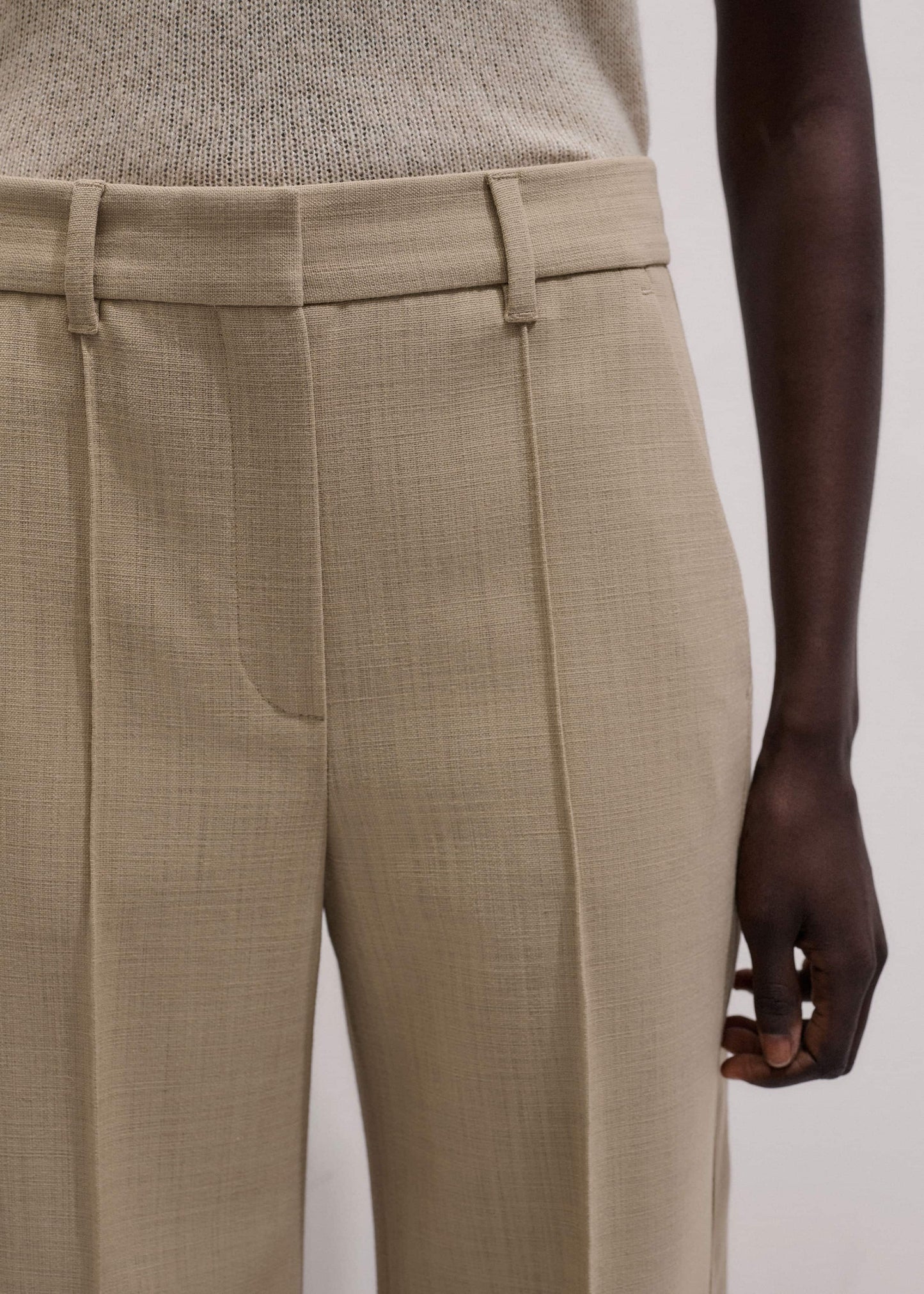 ME and EM Clothing Sand Tailored Leg Elongator Pant