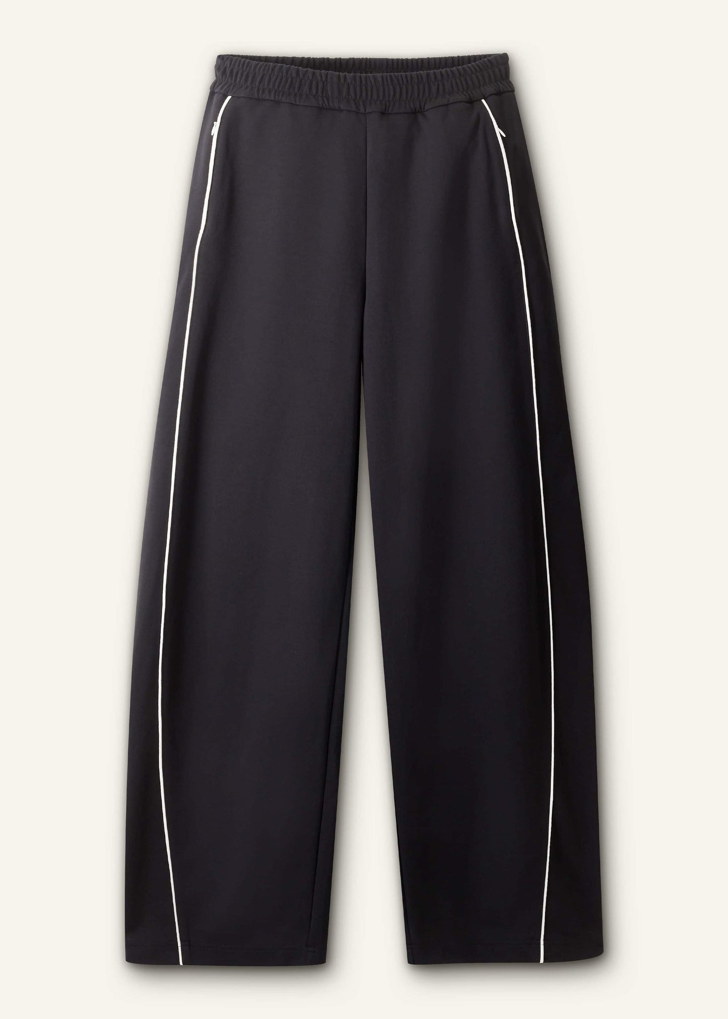 ME and EM Clothing Black Wide Barrel Track Pant