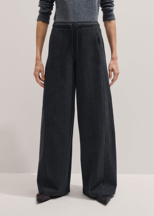 ME and EM Clothing Gray Herringbone Barrel-Leg Pant