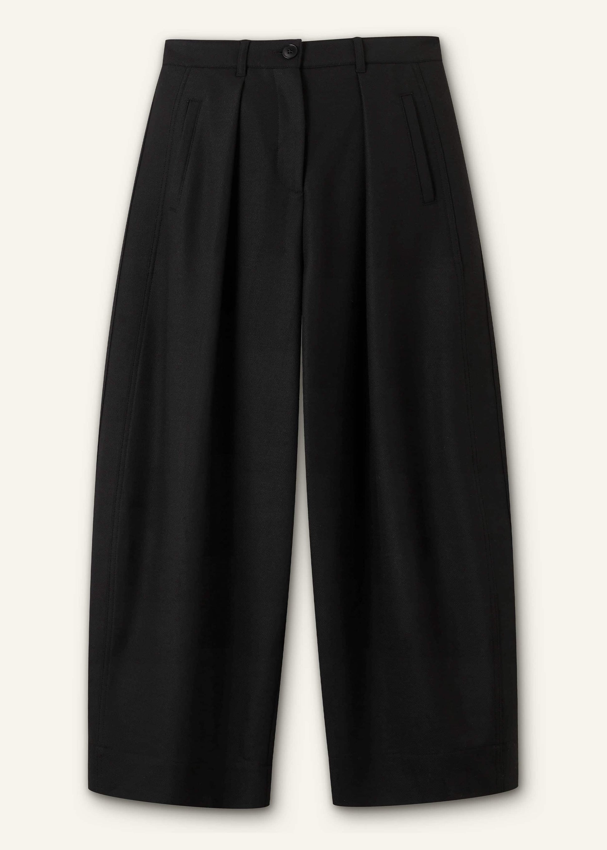 ME and EM Clothing Black Barrel Leg Pant