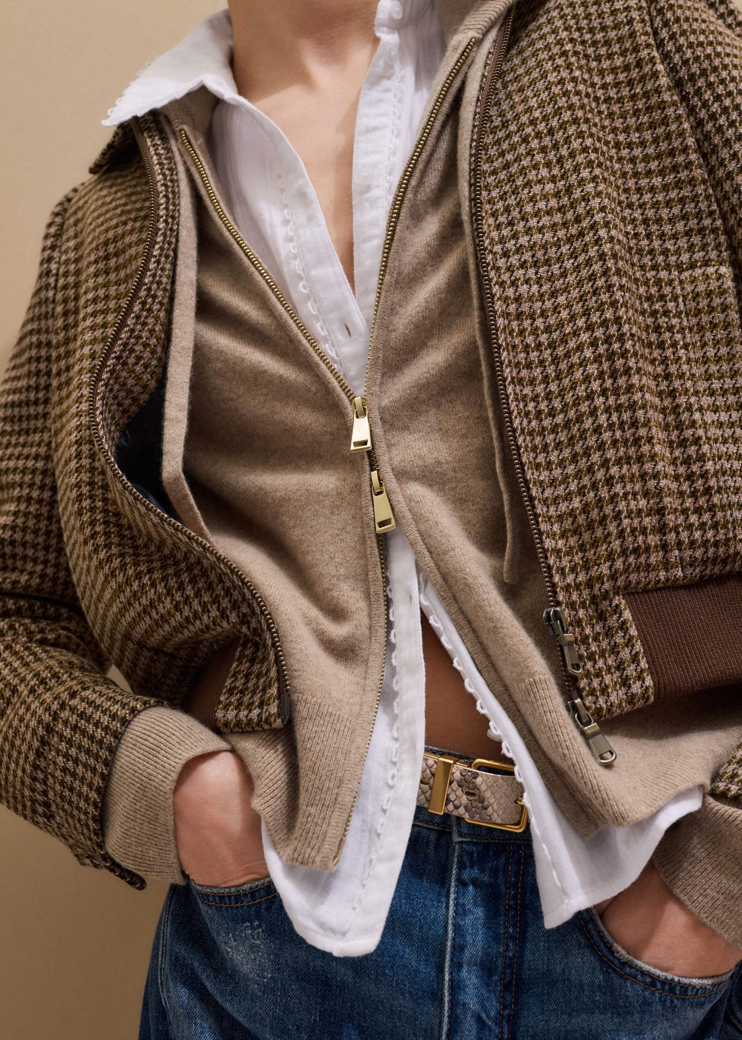 ME and EM Clothing White Cheesecloth Trim Detail Shirt