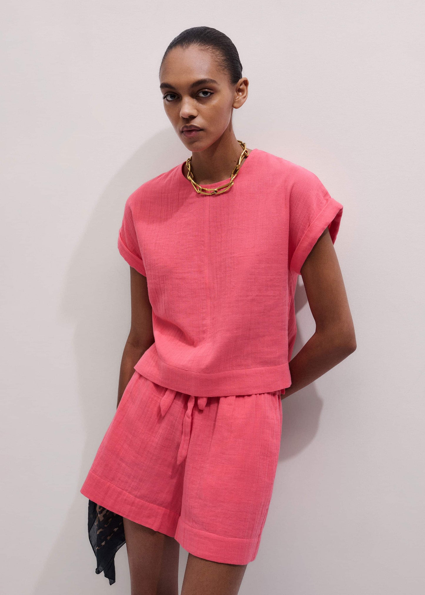 ME and EM Clothing Pink Cheesecloth Summer T-Shirt