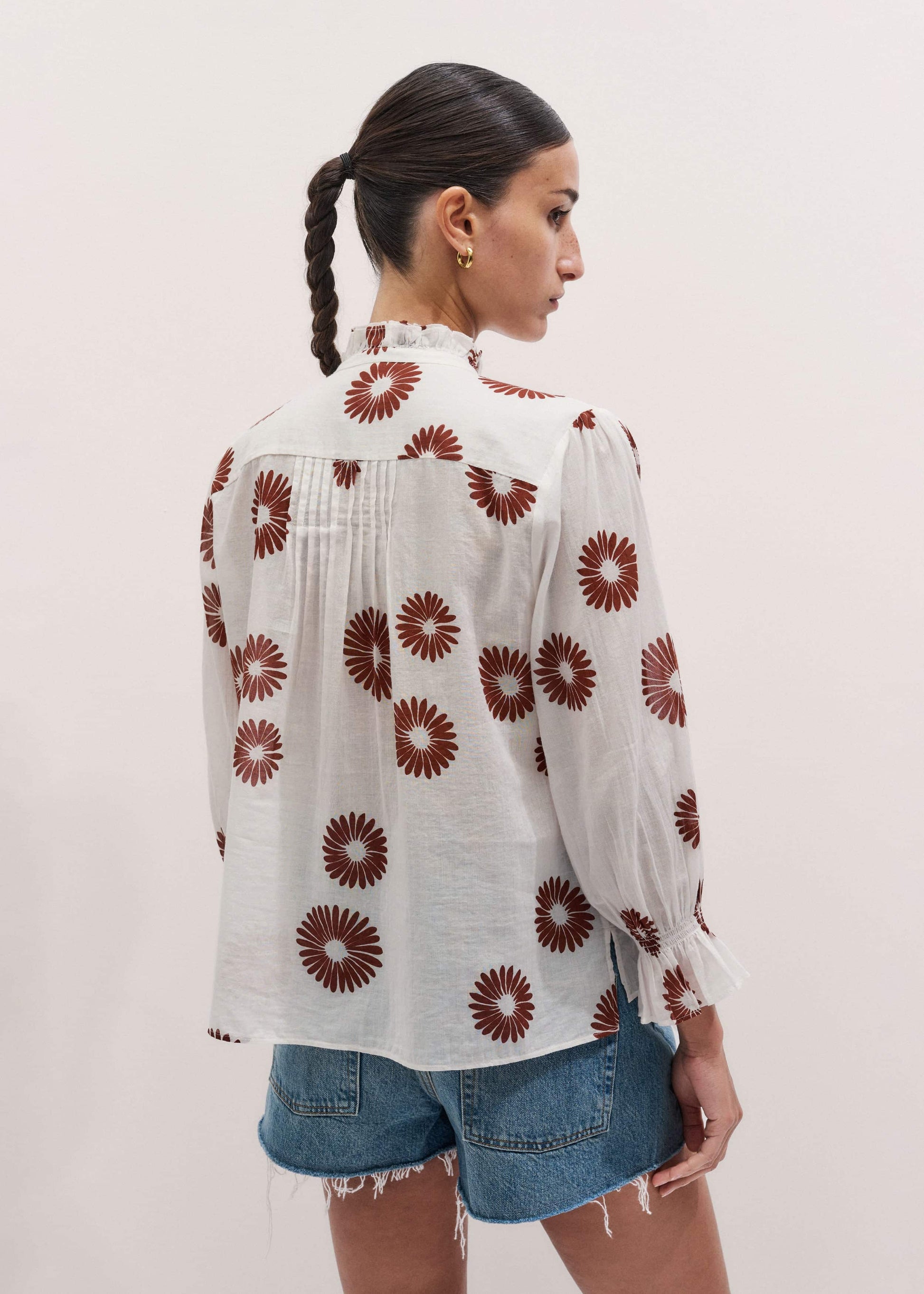 ME and EM Clothing Cream Summer Swing Blouse
