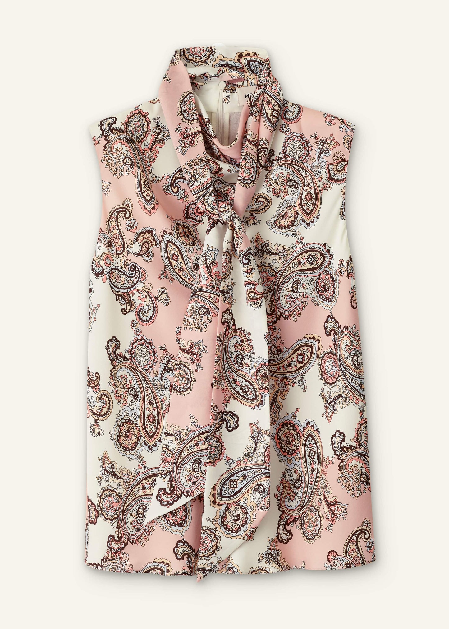 ME and EM Clothing Pink Silk Draped Neck Top