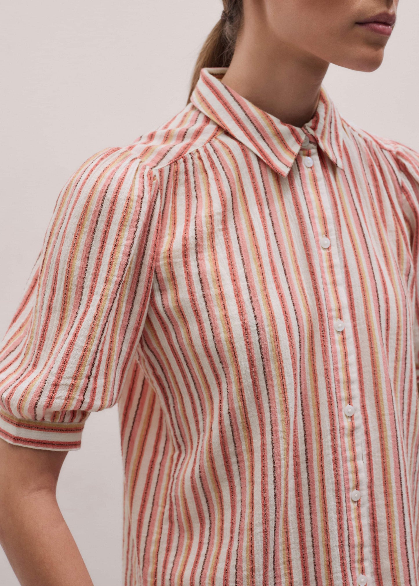 ME and EM Clothing Pink Stripe Summer Blouse