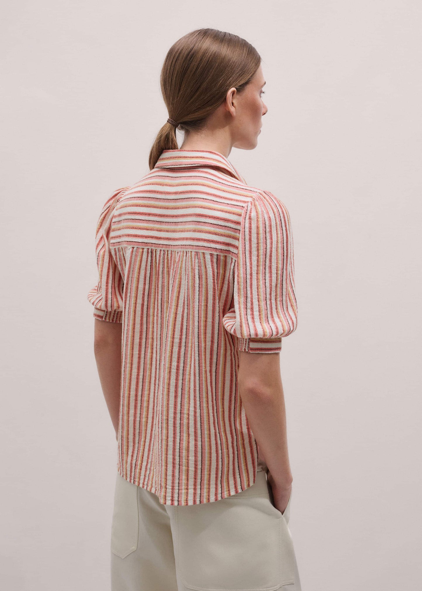 ME and EM Clothing Pink Stripe Summer Blouse