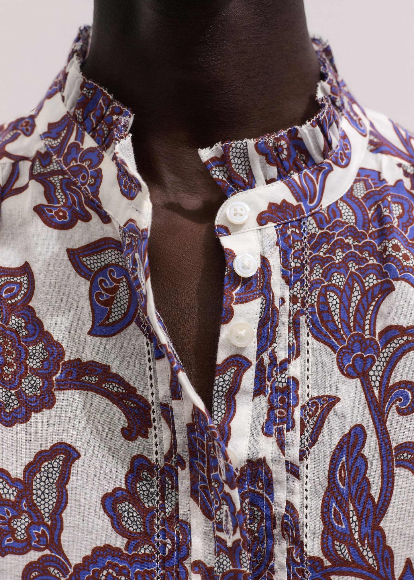 ME and EM Clothing Cream Floral Print Blouse