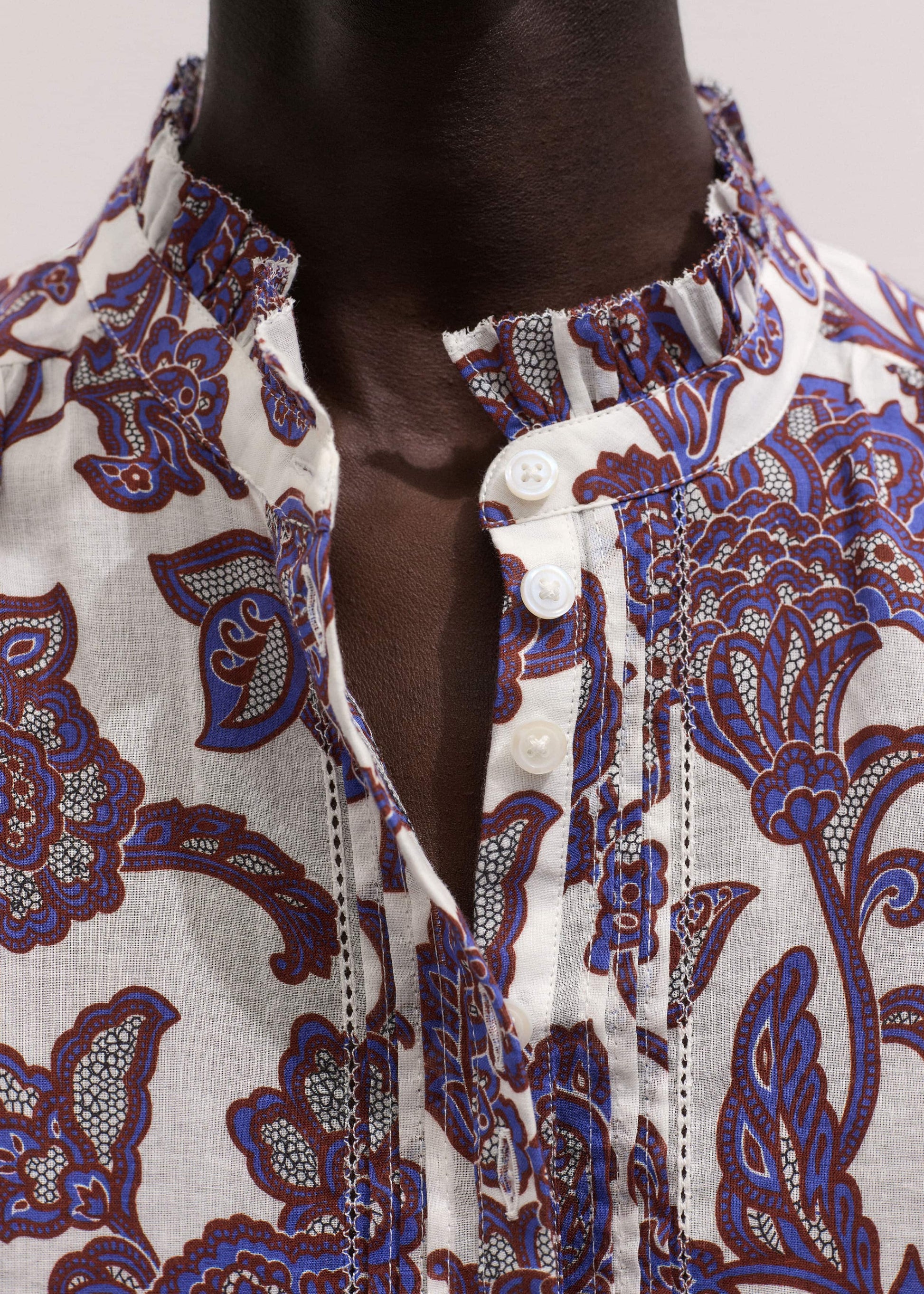 ME and EM Clothing Cream Floral Print Blouse