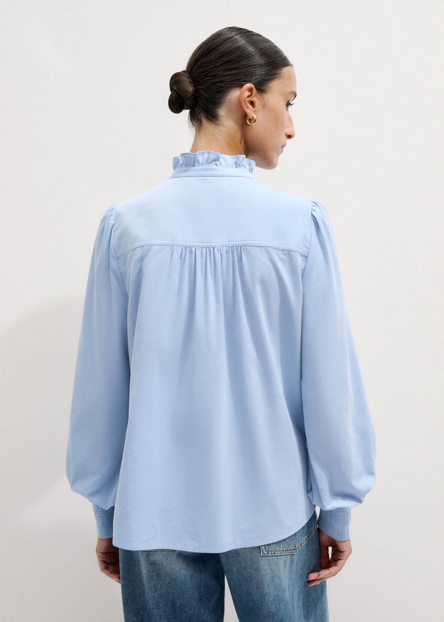 ME and EM Clothing Blue Winter Blouse