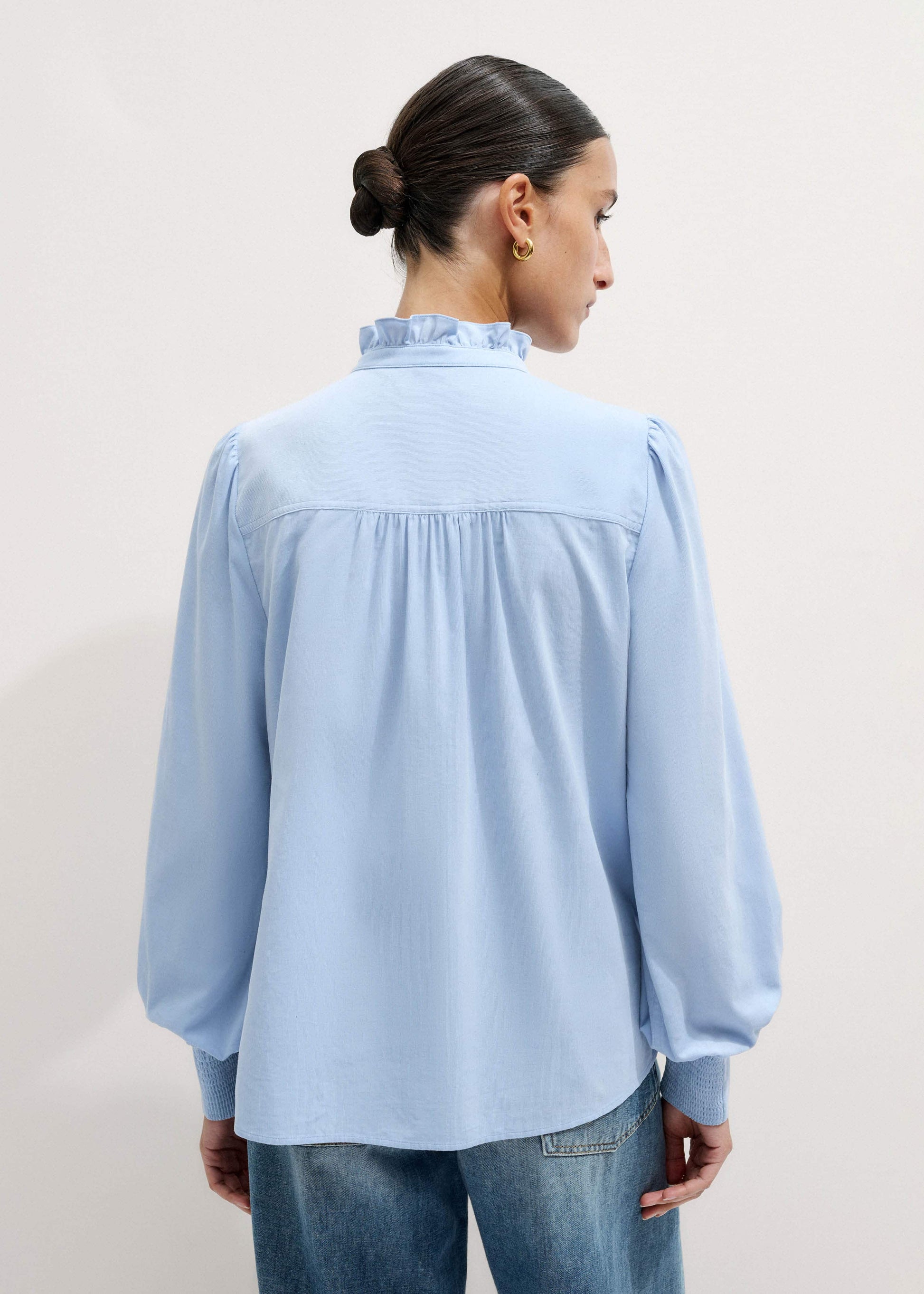 ME and EM Clothing Blue Winter Blouse