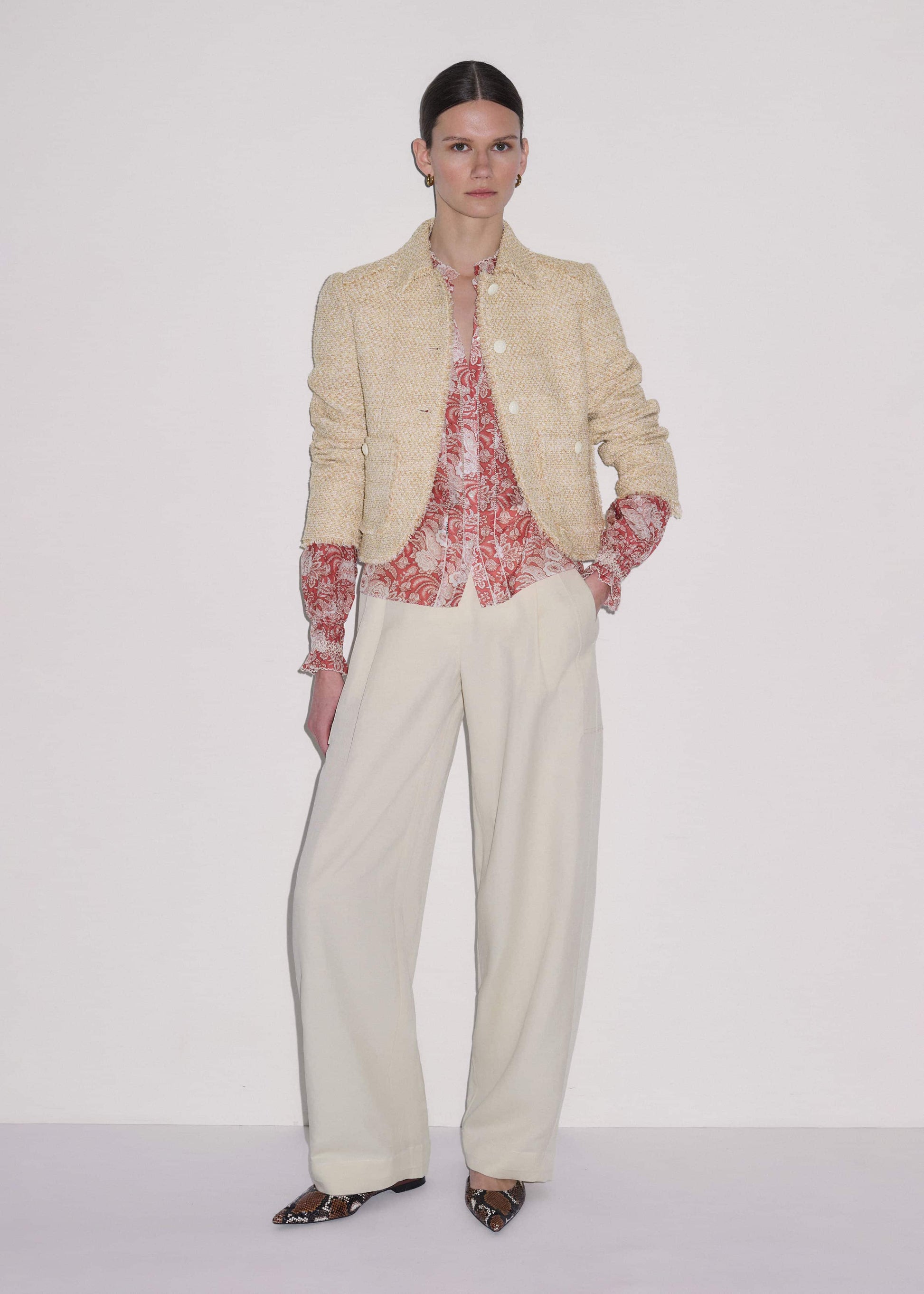 ME and EM Clothing Pink Relaxed Blouse