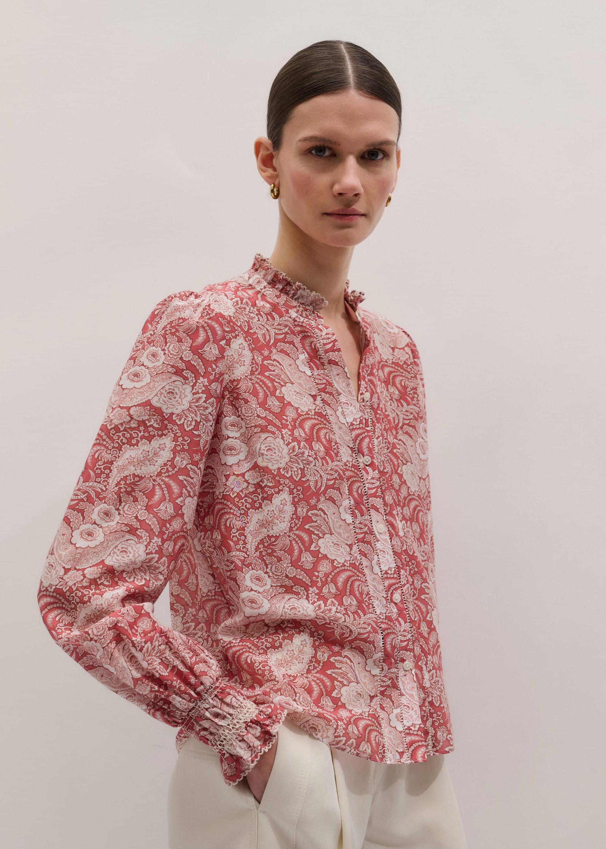 ME and EM Clothing Pink Relaxed Blouse