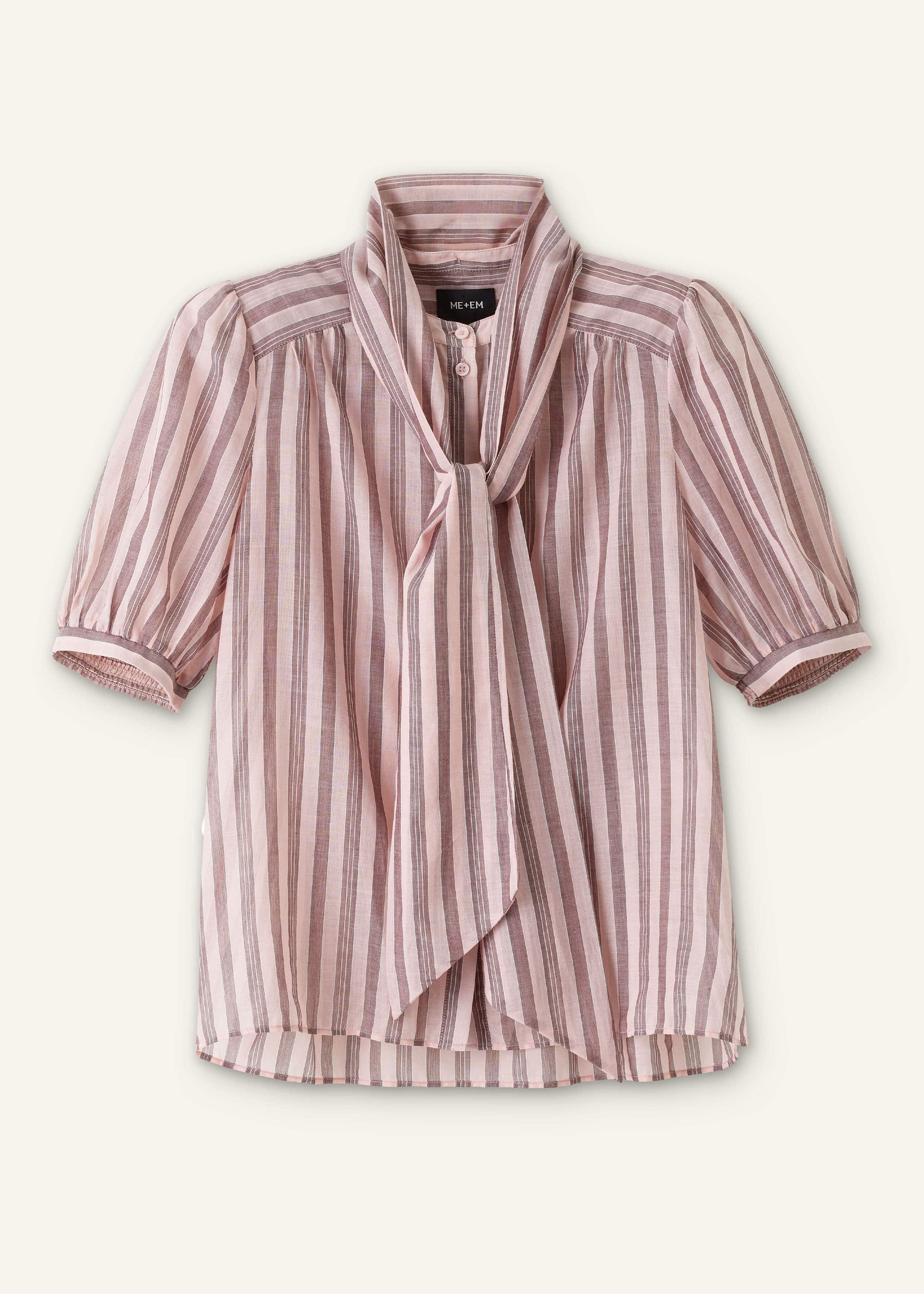 ME and EM Clothing Pink Soft Stripe Blouse