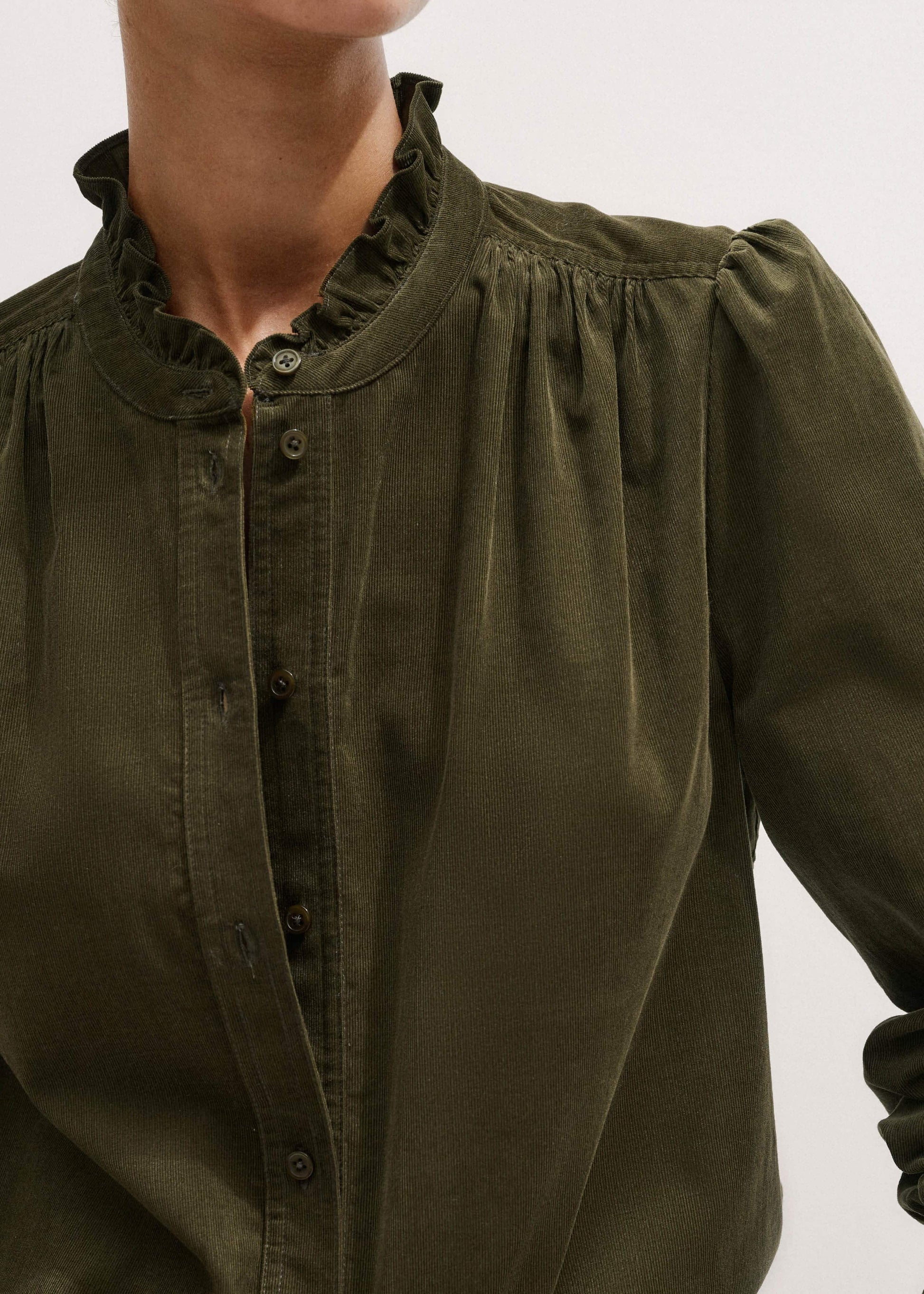 ME and EM Clothing Olive Green Winter Blouse