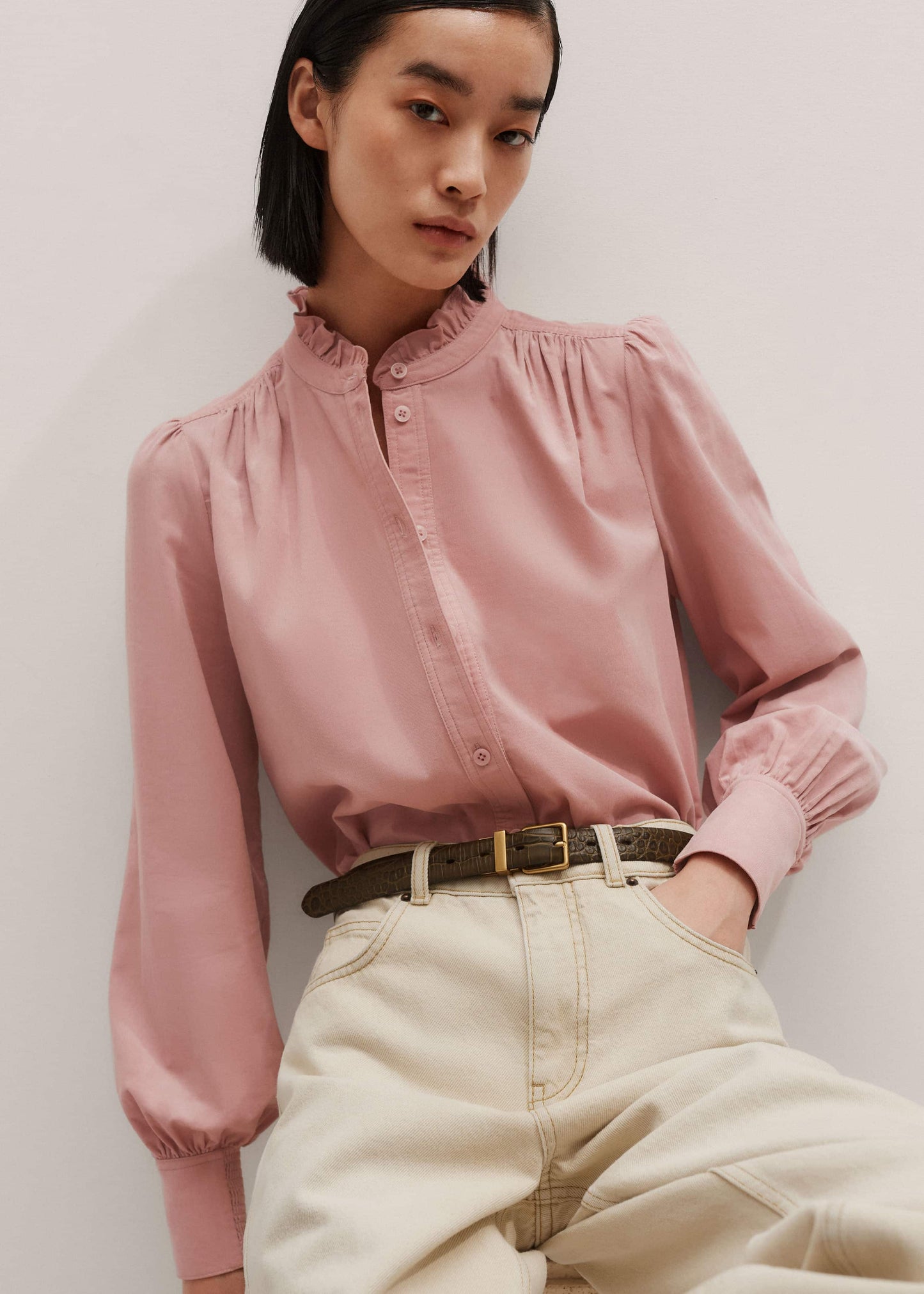 ME and EM Clothing Pink Winter Blouse