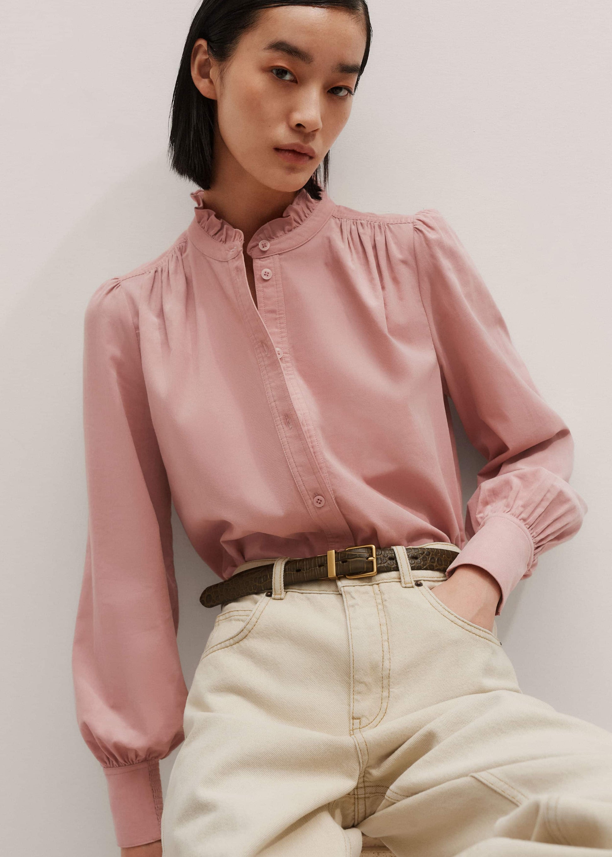 ME and EM Clothing Pink Winter Blouse