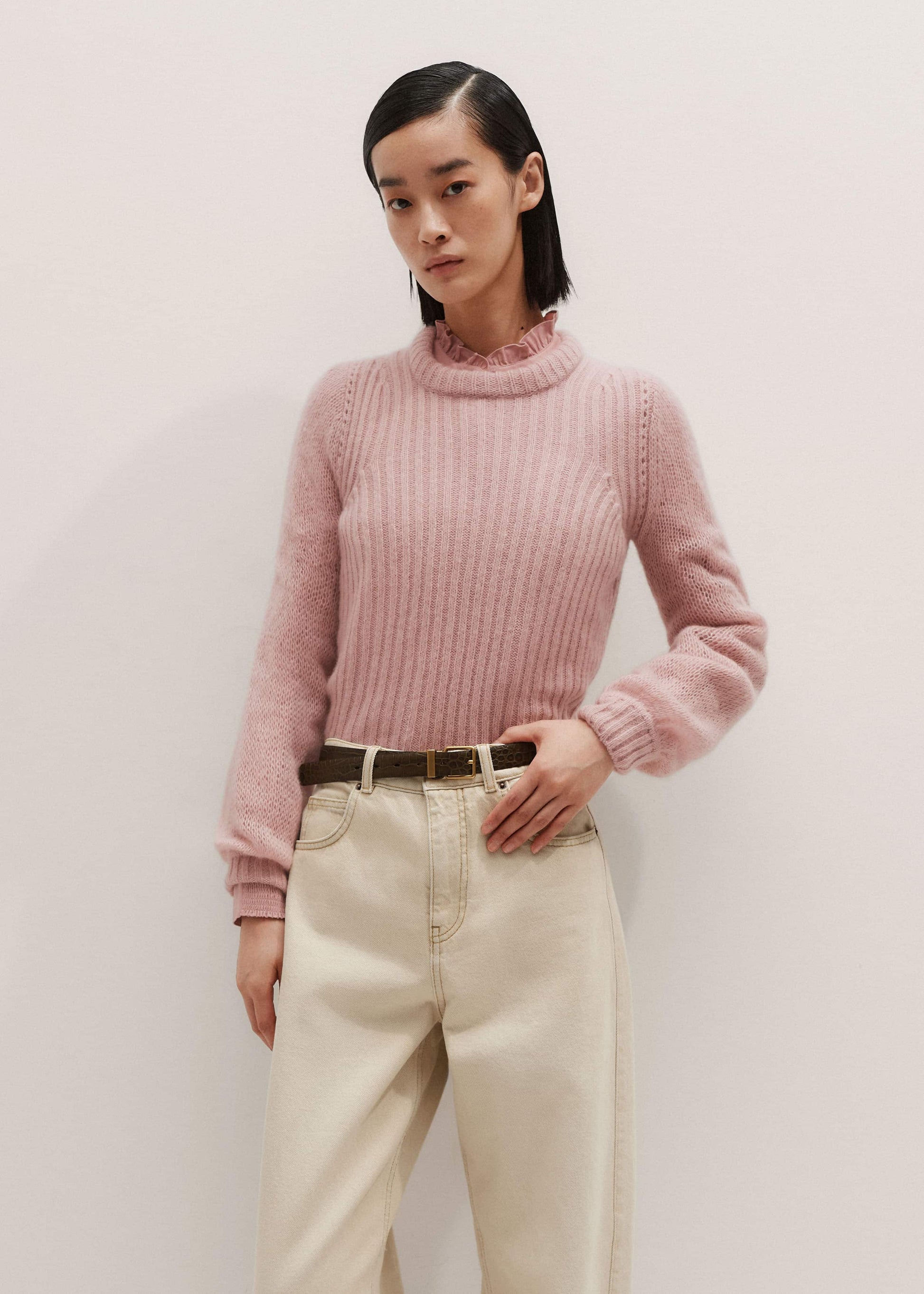 ME and EM Clothing Pink Winter Blouse