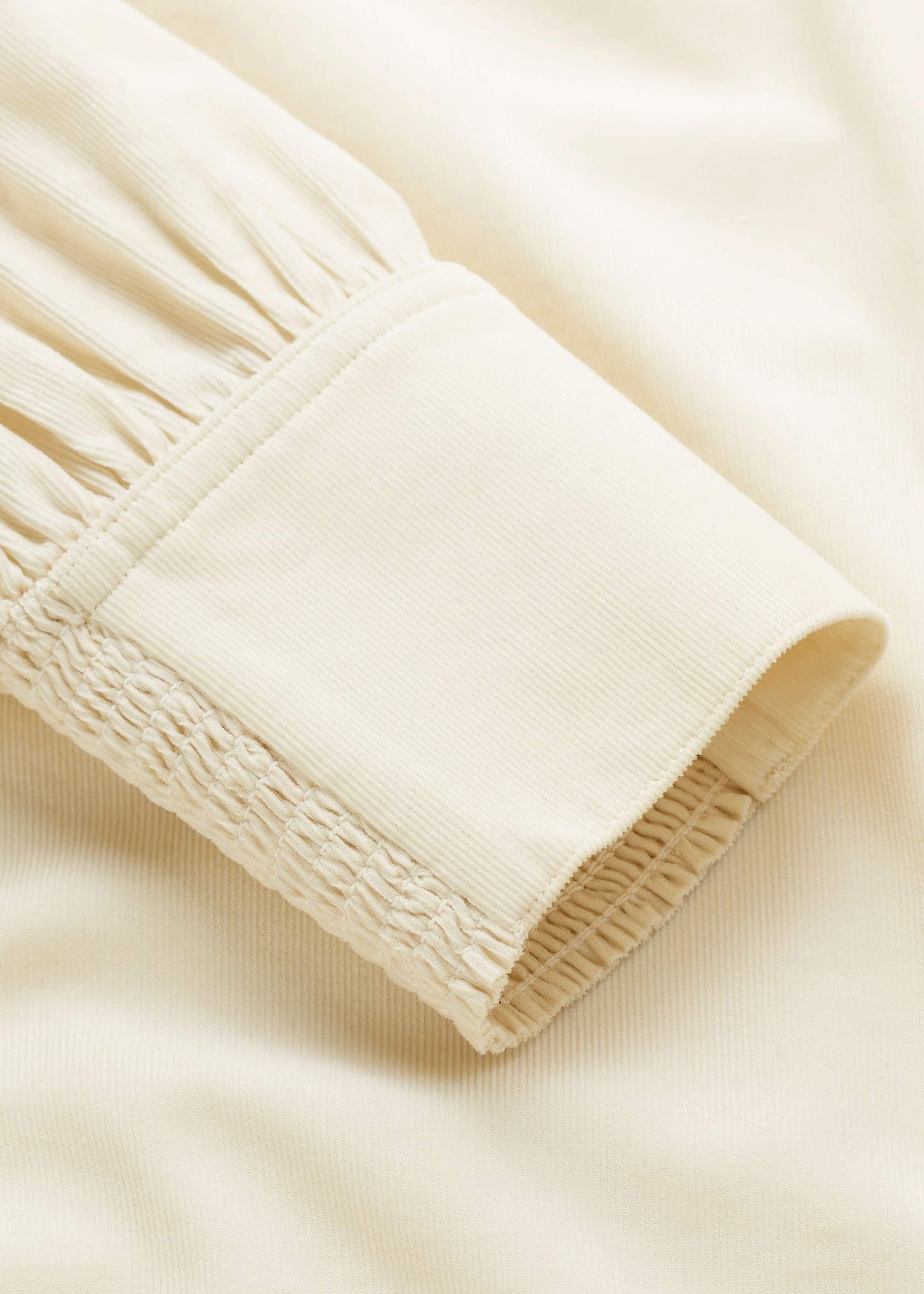 ME and EM Clothing Cream Super Soft Micro Cord Blouse