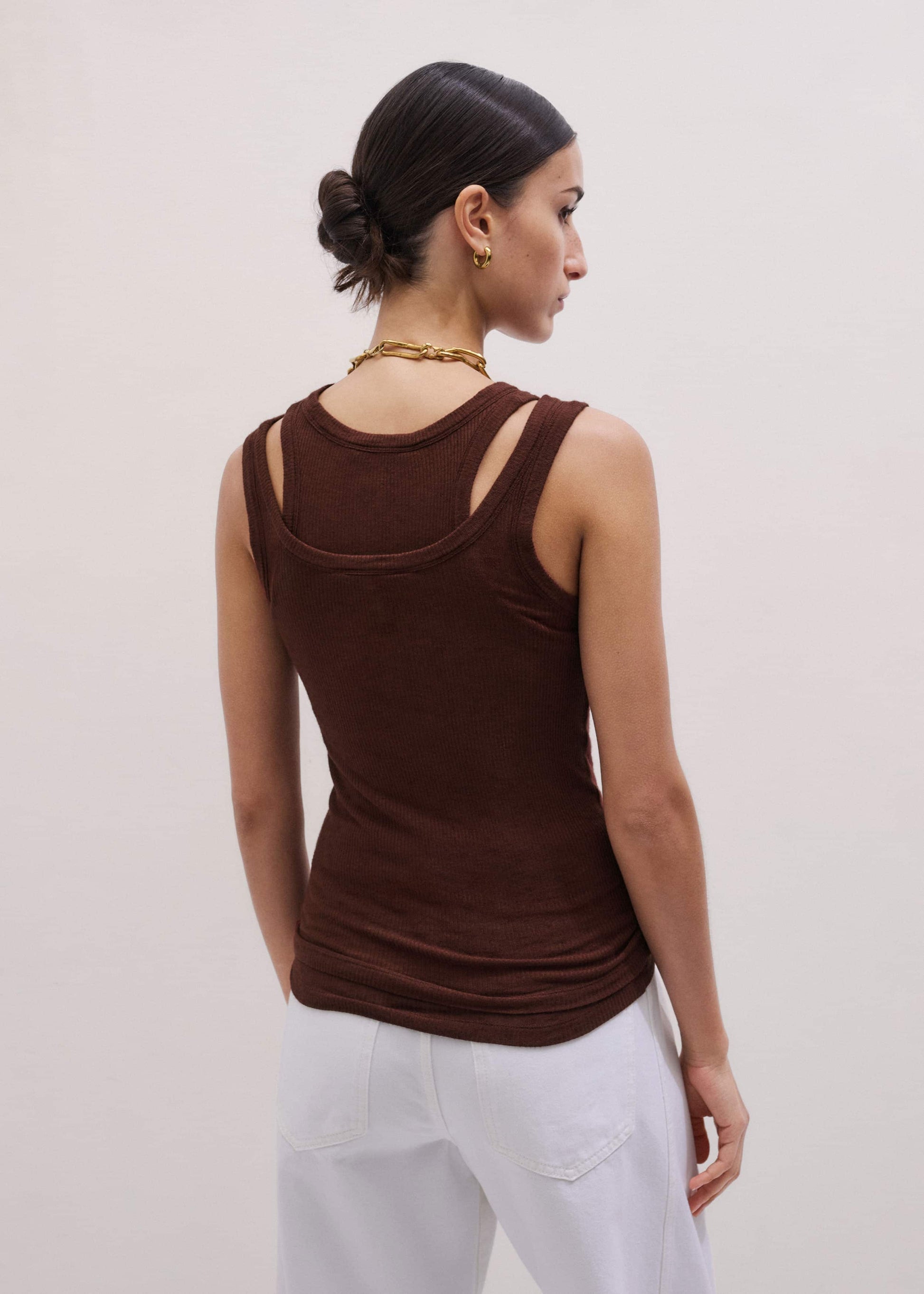 ME and EM Clothing Cinnamon Brown 2-In-1 Vest