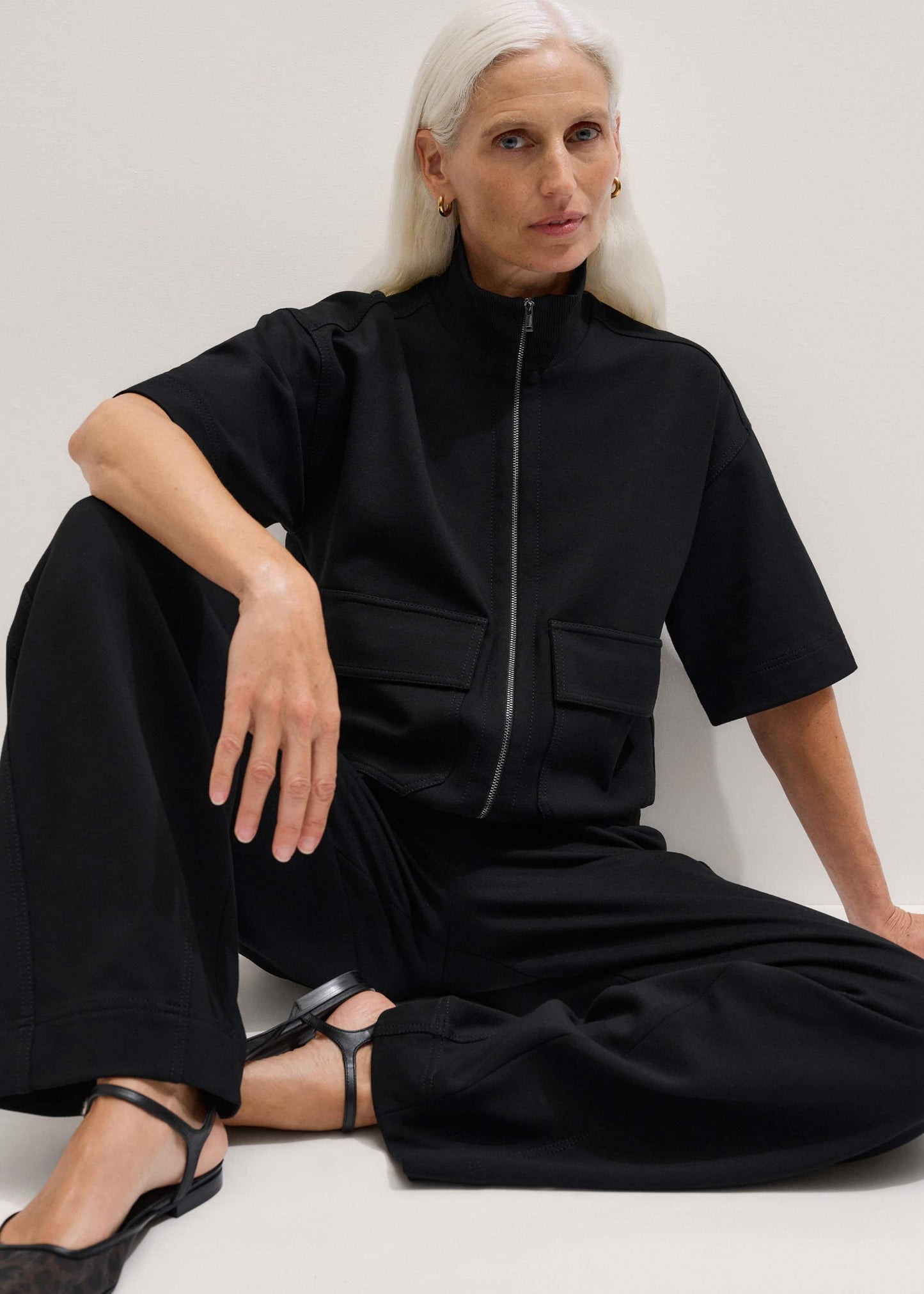 ME and EM Clothing Black Luxe Travel Tailoring Layering Jacket