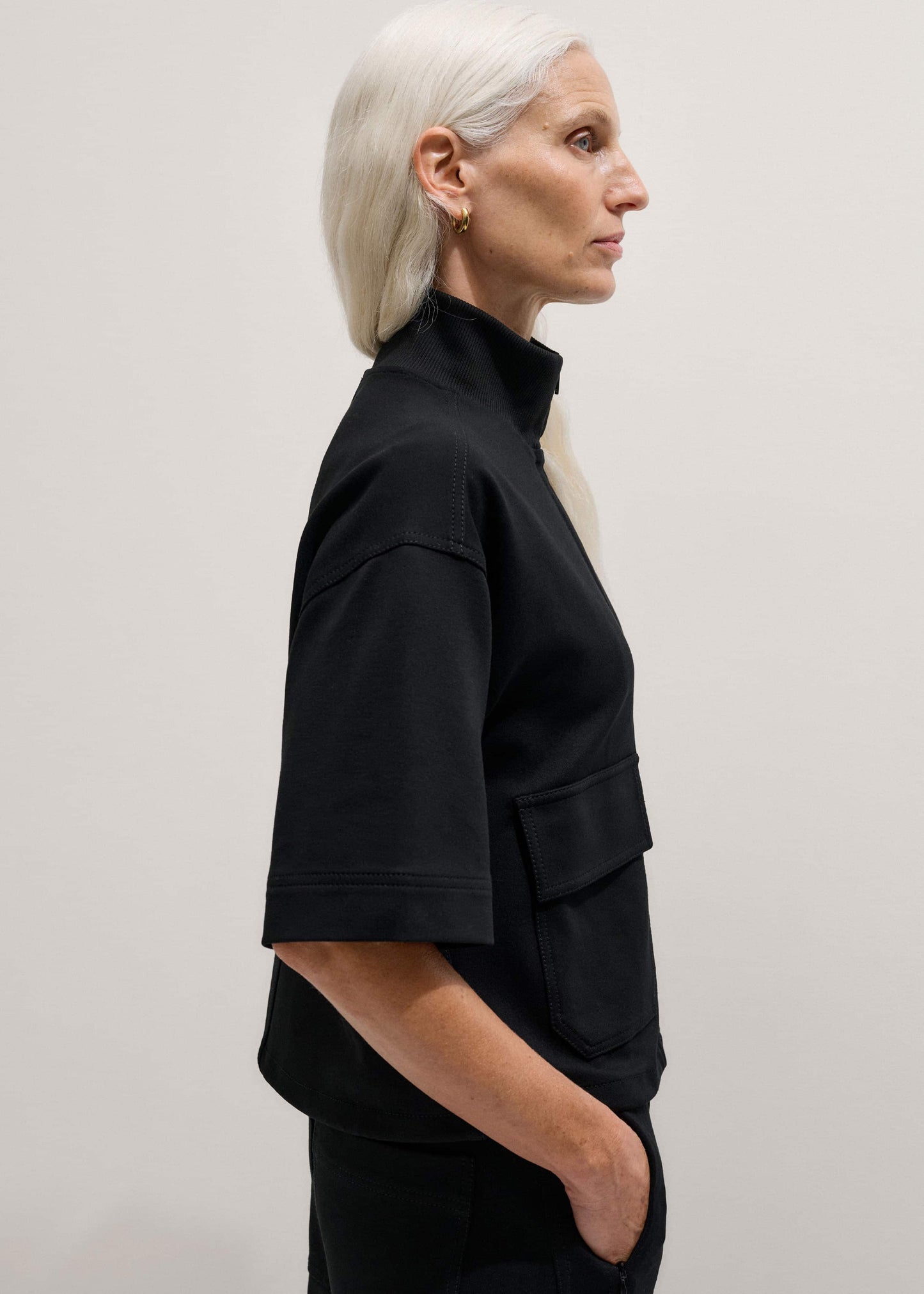 ME and EM Clothing Black Luxe Travel Tailoring Layering Jacket