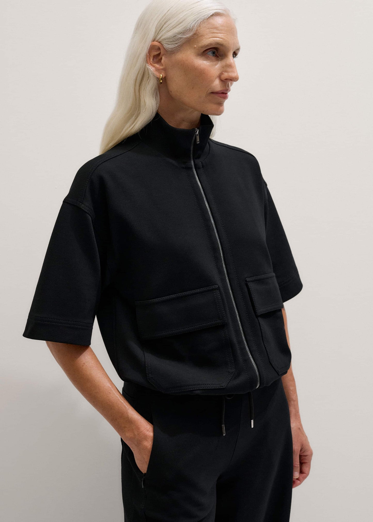 ME and EM Clothing Black Luxe Travel Tailoring Layering Jacket