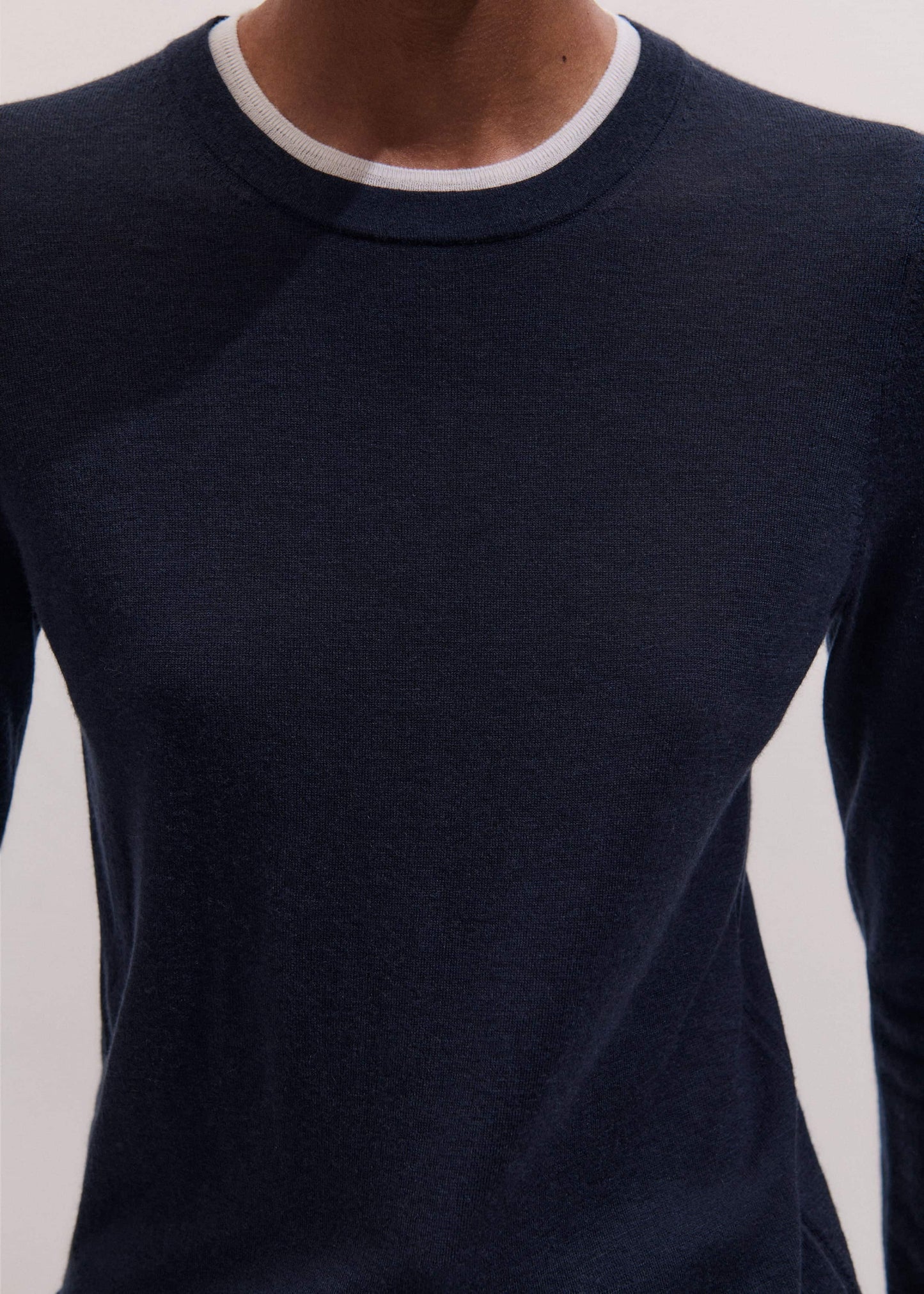 ME and EM Clothing Navy Barely There Sweater