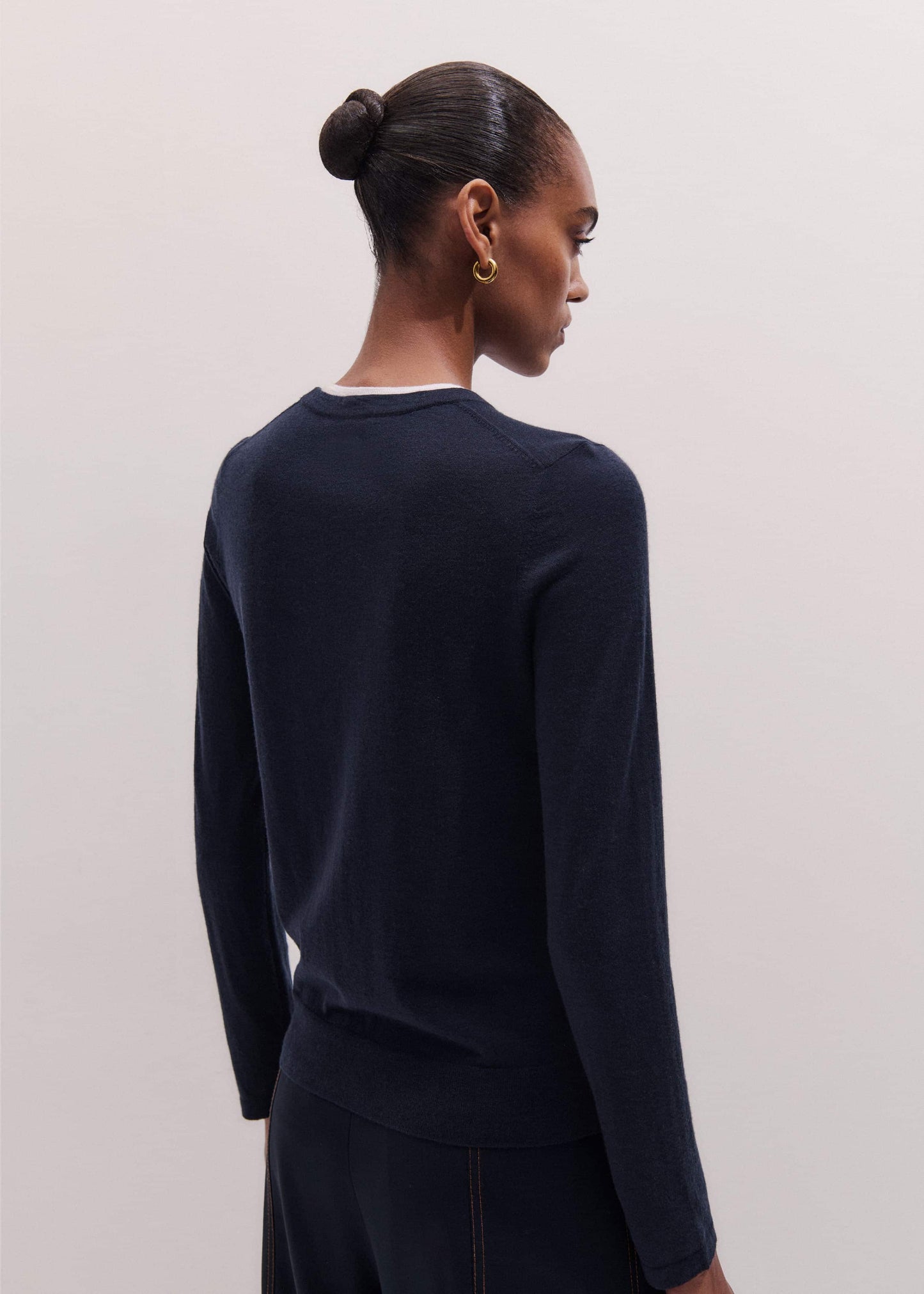 ME and EM Clothing Navy Barely There Sweater