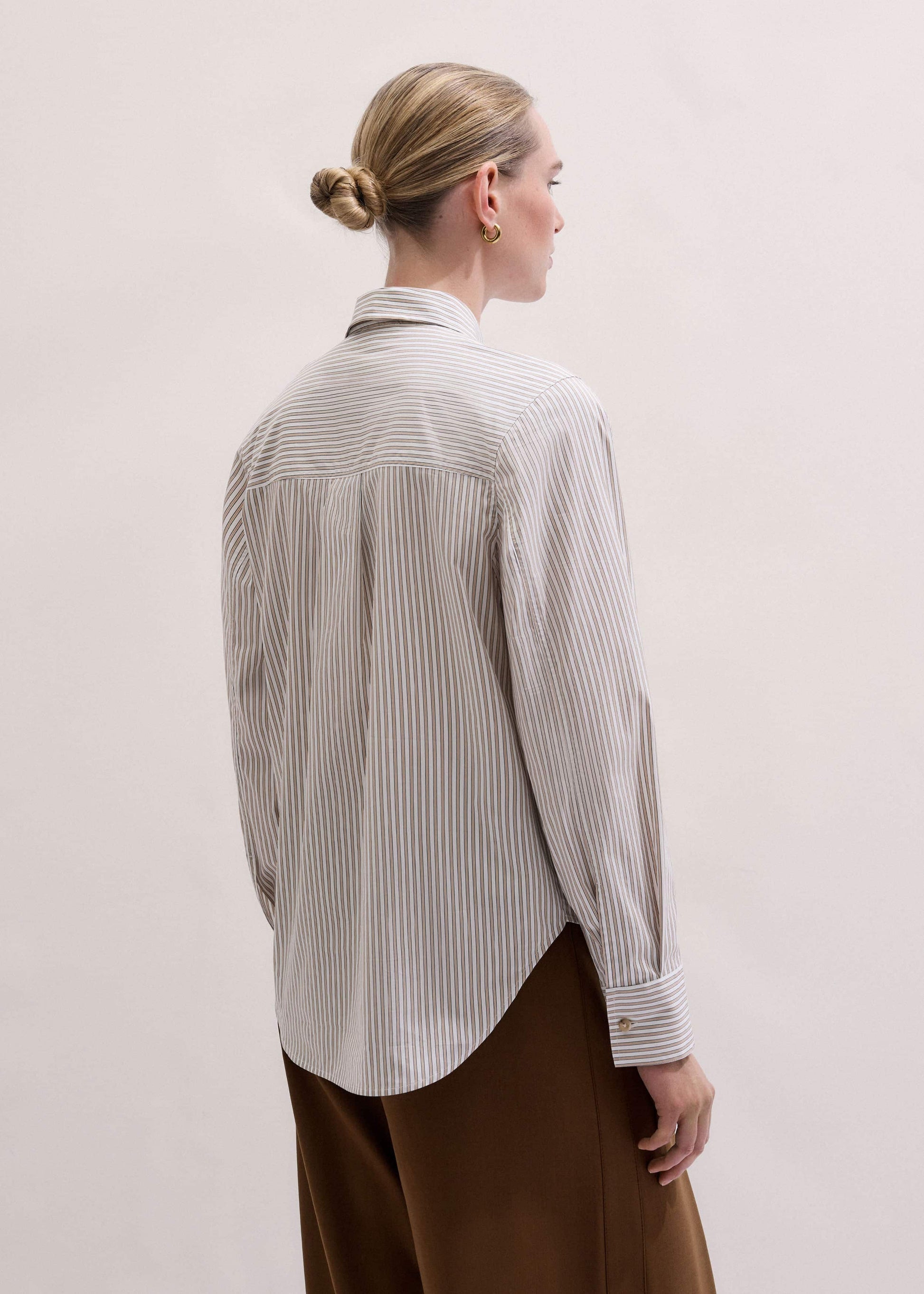 ME and EM Clothing White Stripe Relaxed Forever Shirt