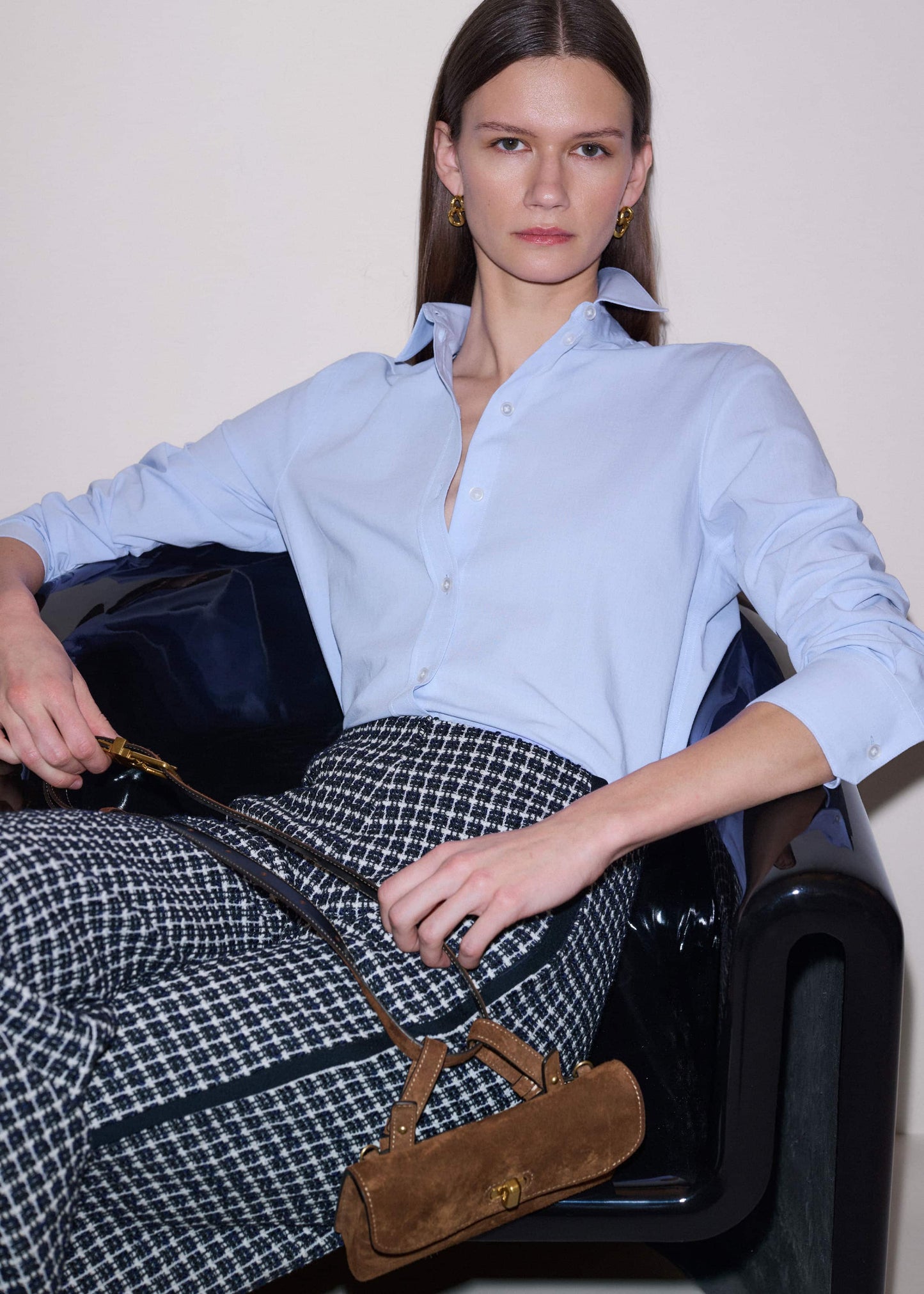 ME and EM Clothing Blue Travel Layering Shirt