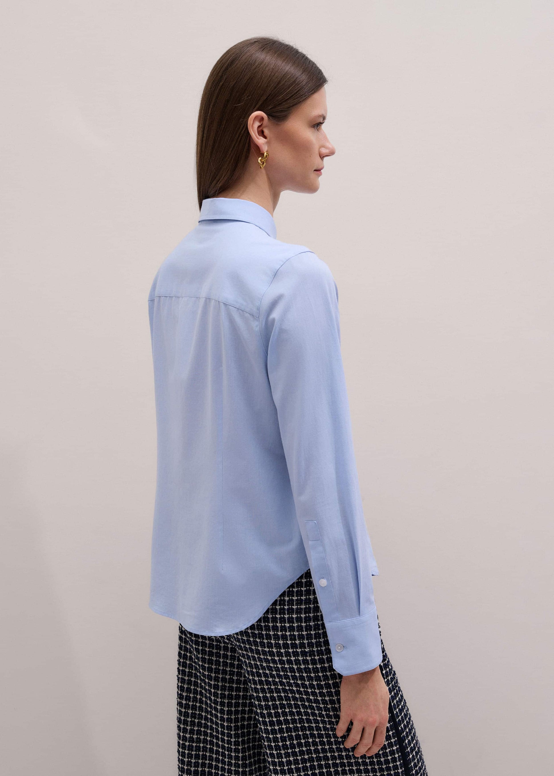 ME and EM Clothing Blue Travel Layering Shirt