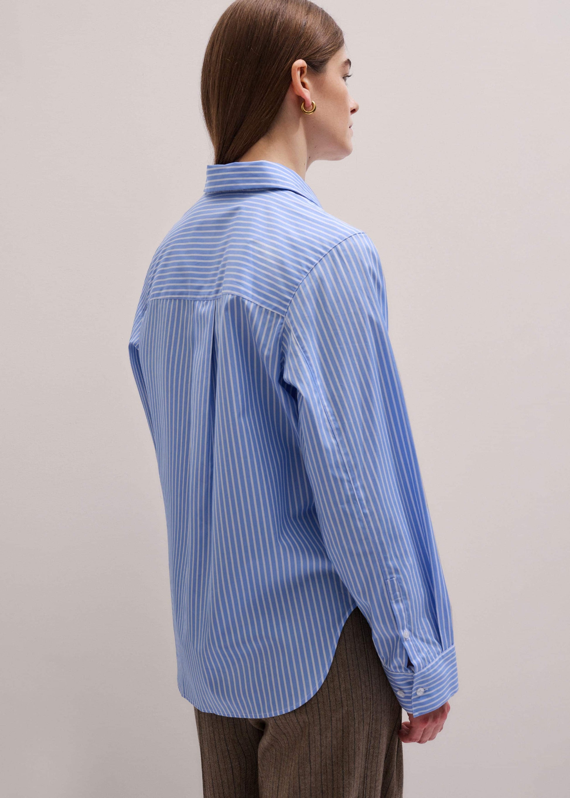 ME and EM Clothing Blue Double Cuff Relaxed Forever Shirt