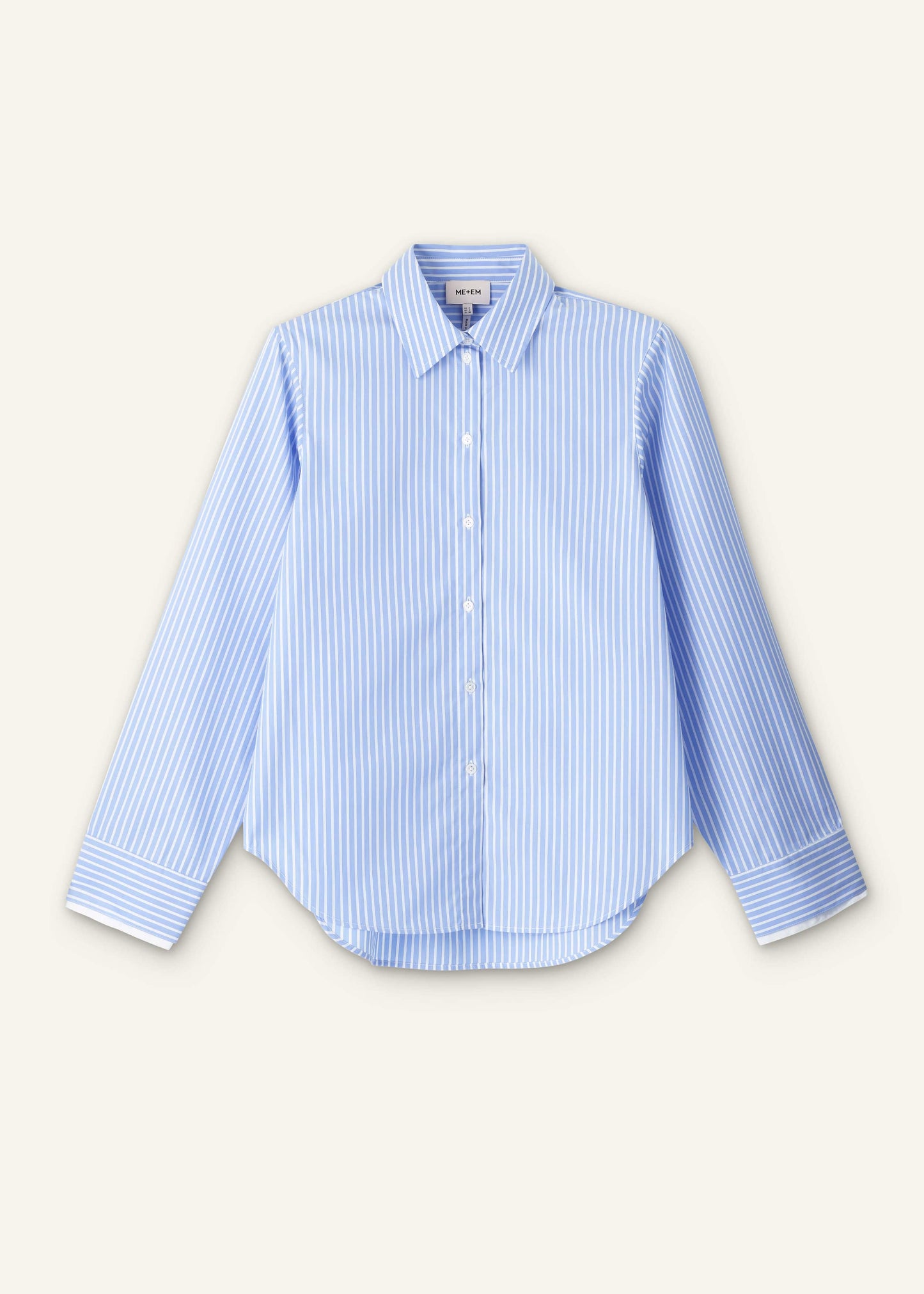 ME and EM Clothing Blue Double Cuff Relaxed Forever Shirt
