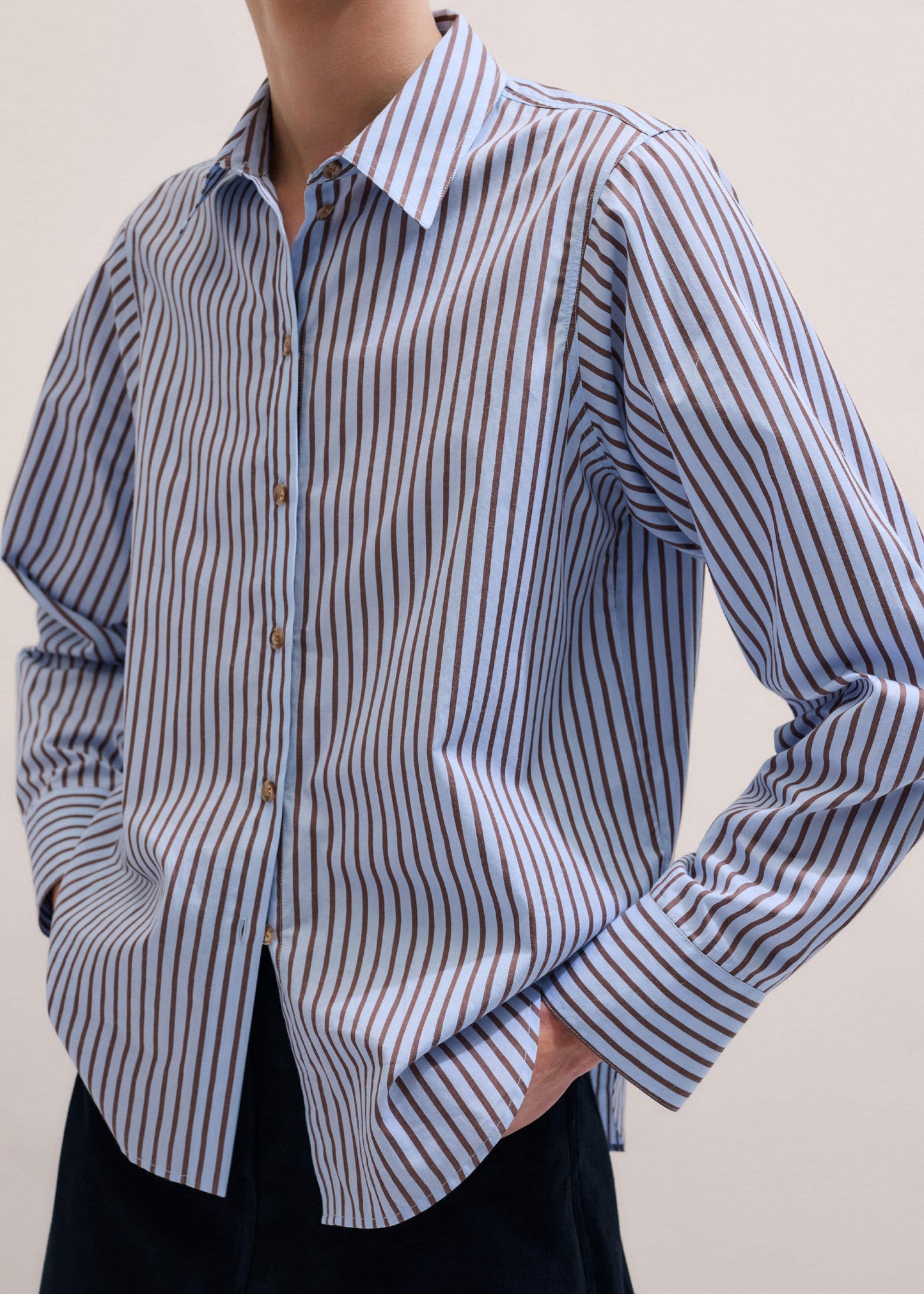 ME and EM Clothing Blue Stripe Relaxed Forever Shirt