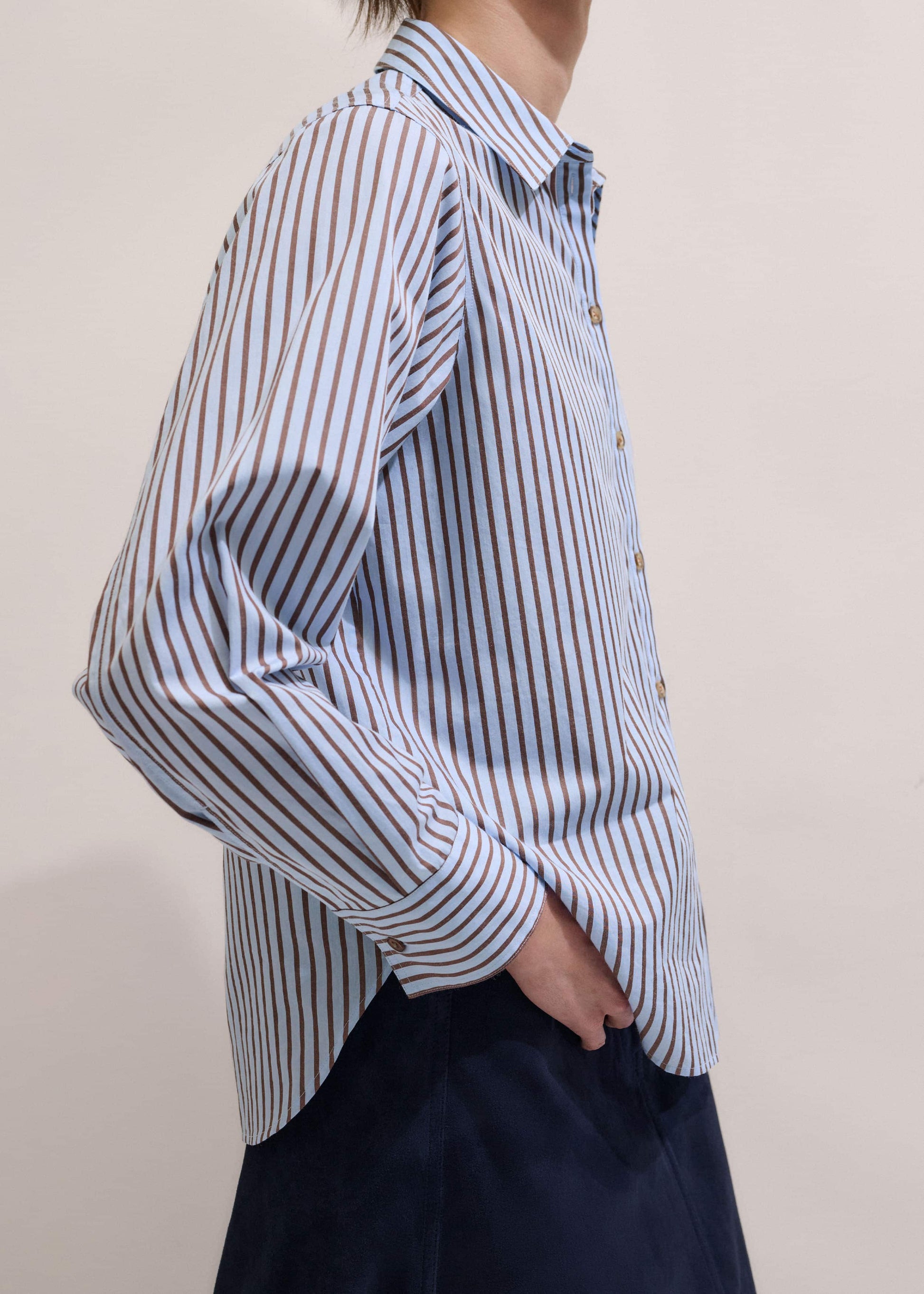 ME and EM Clothing Blue Stripe Relaxed Forever Shirt