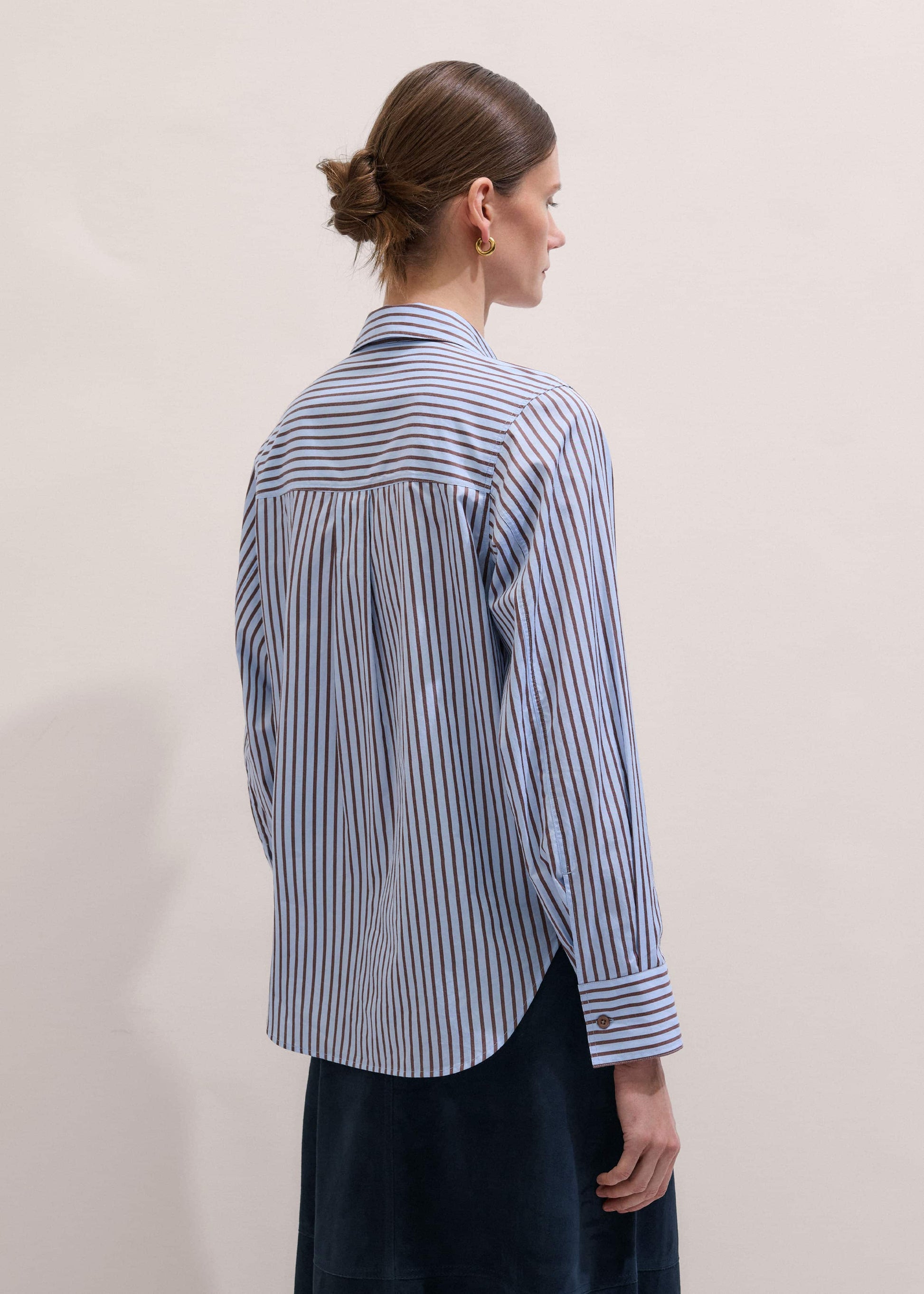ME and EM Clothing Blue Stripe Relaxed Forever Shirt