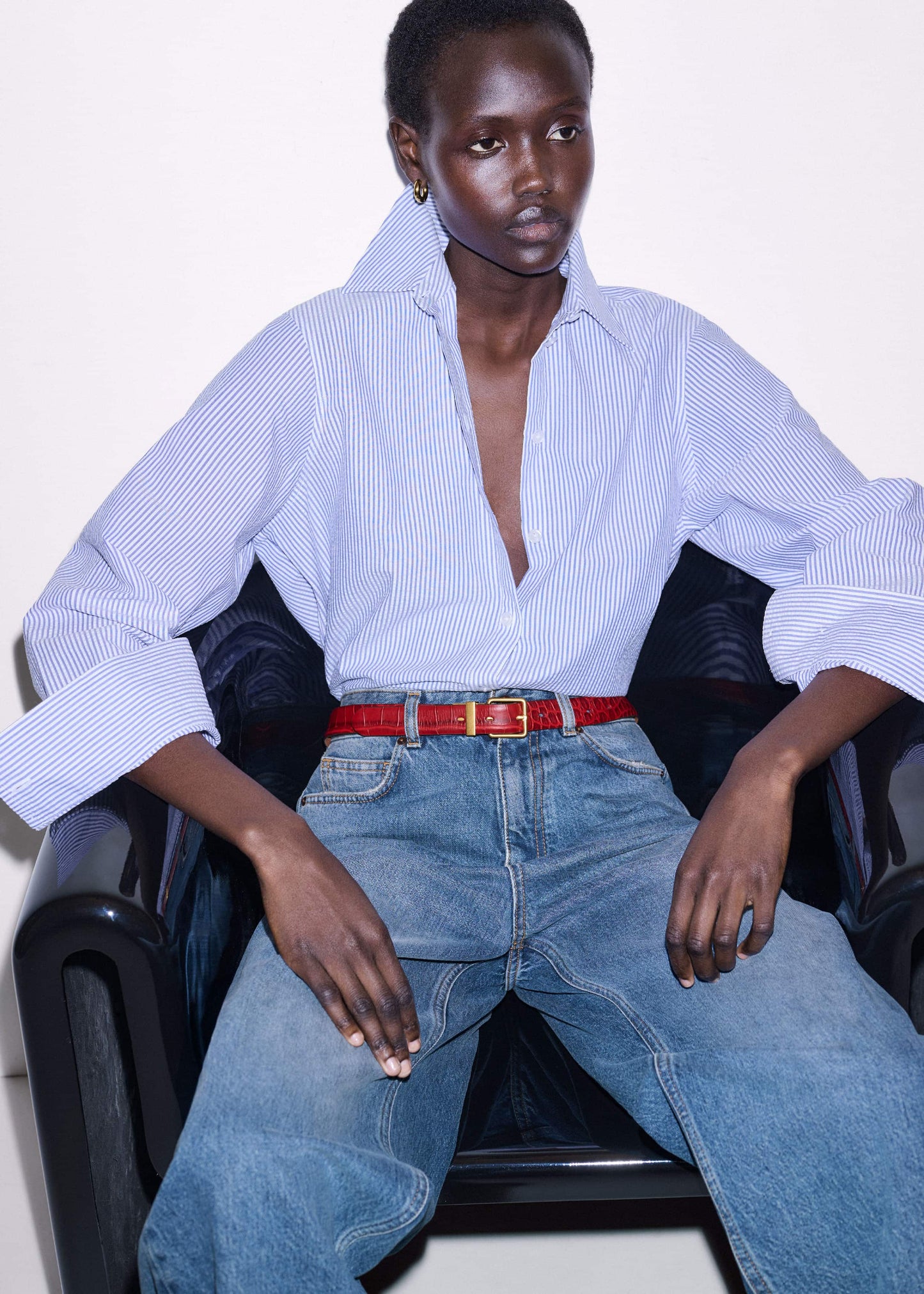 ME and EM Clothing Blue Stripe Relaxed Forever Shirt