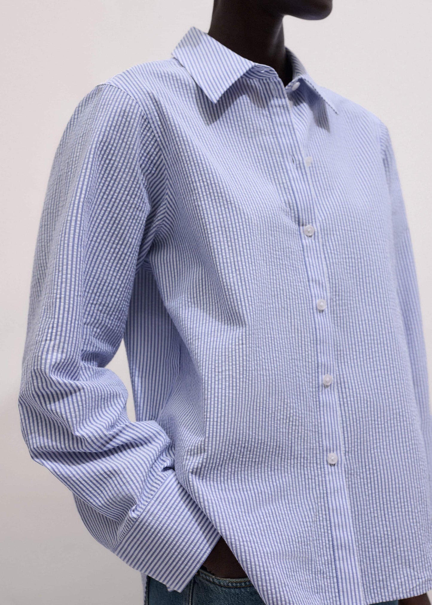 ME and EM Clothing Blue Stripe Relaxed Forever Shirt