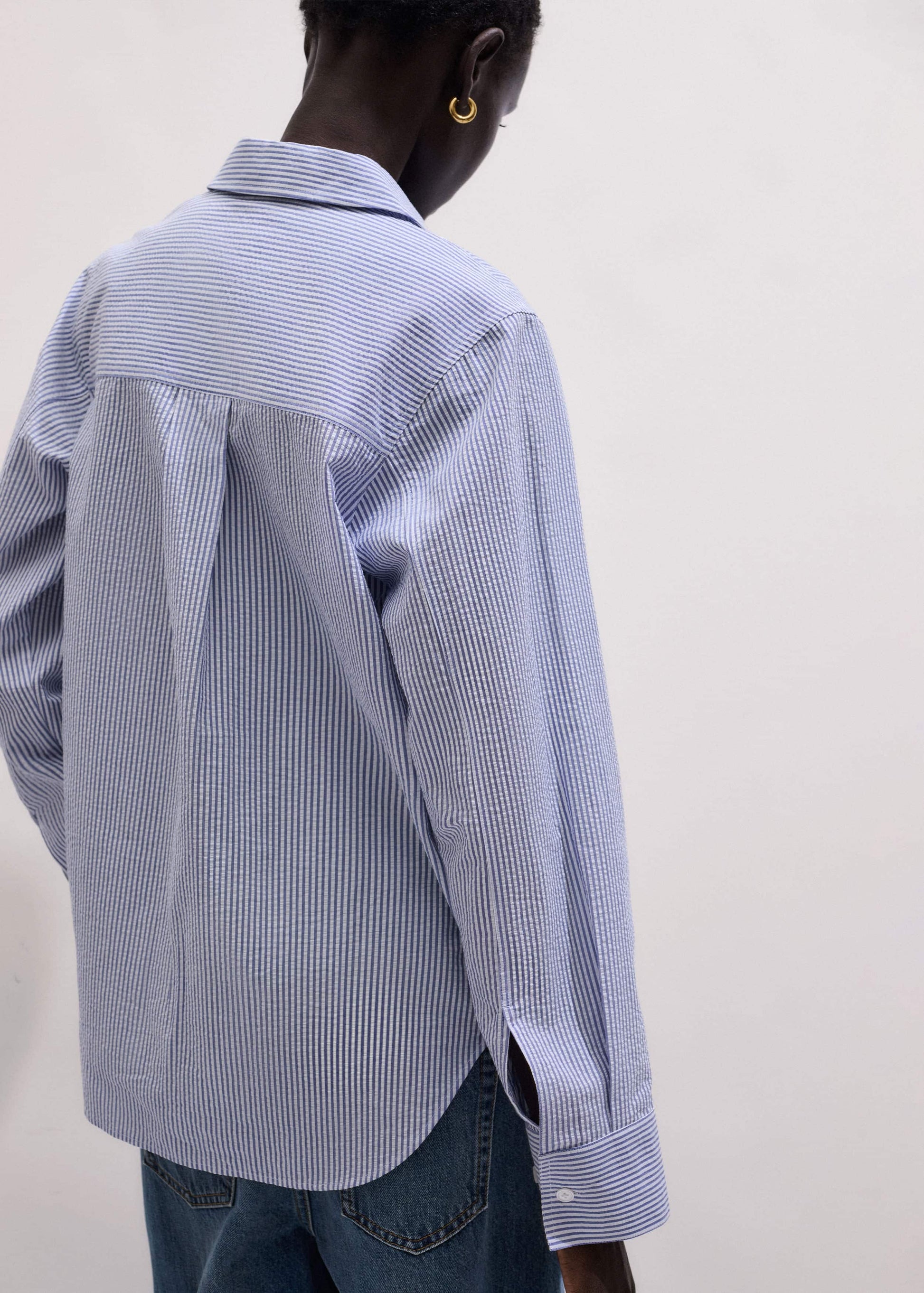 ME and EM Clothing Blue Stripe Relaxed Forever Shirt