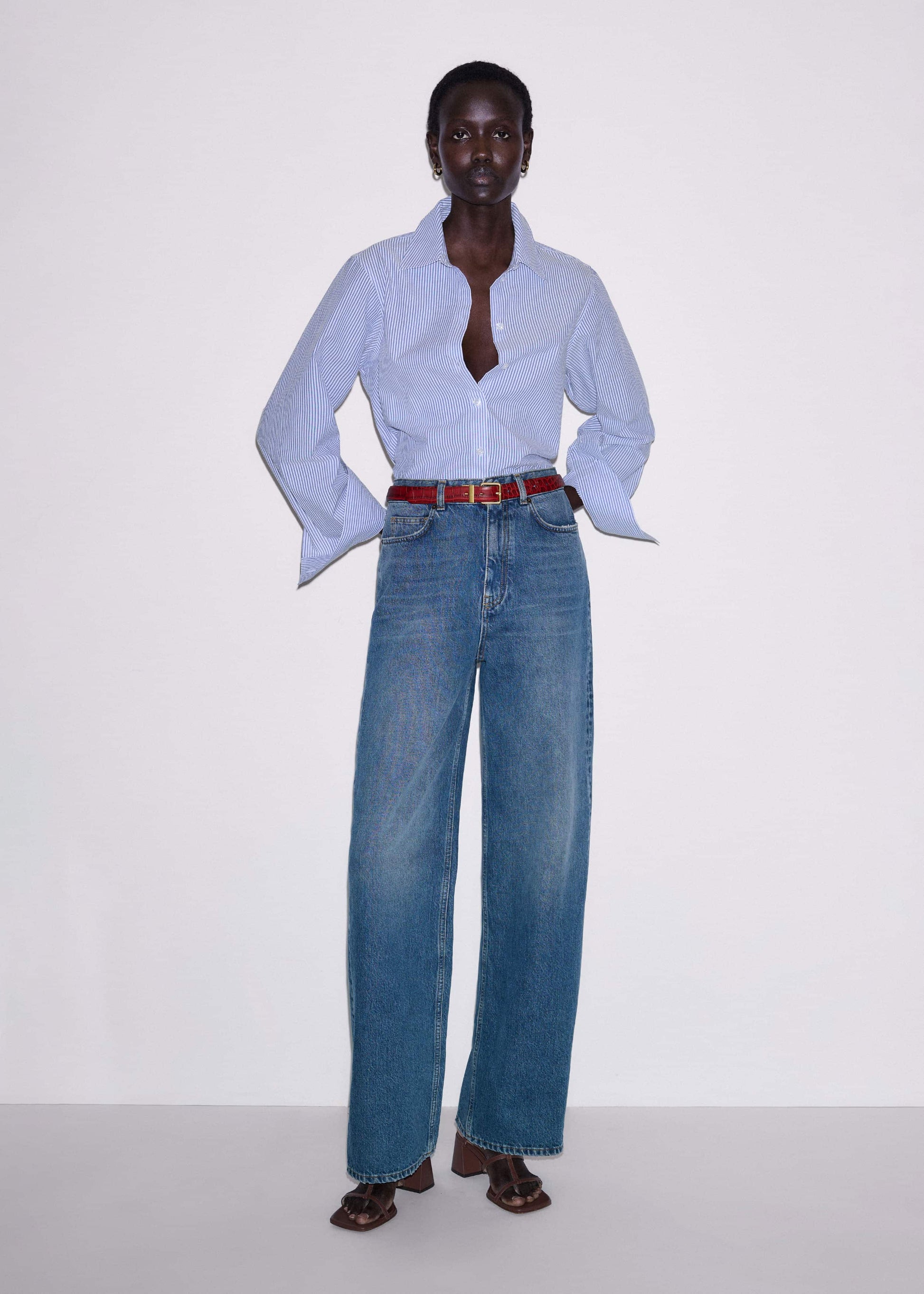 ME and EM Clothing Blue Stripe Relaxed Forever Shirt