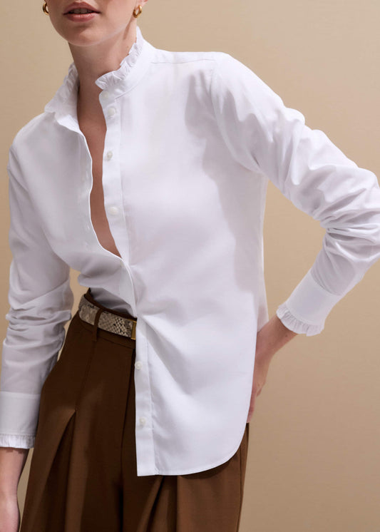 ME and EM Clothing White Impossibly Soft Feminine Shirt
