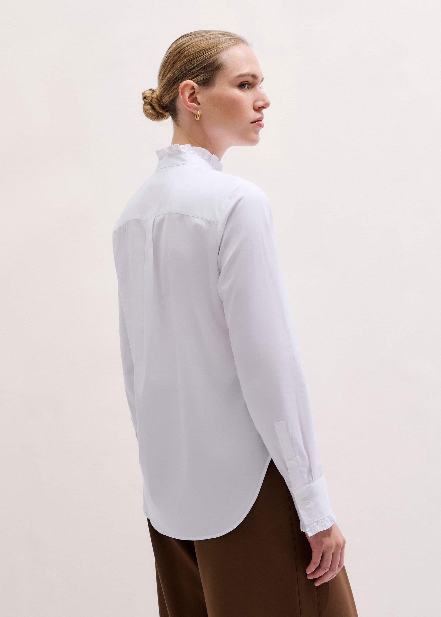 ME and EM Clothing White Impossibly Soft Feminine Shirt