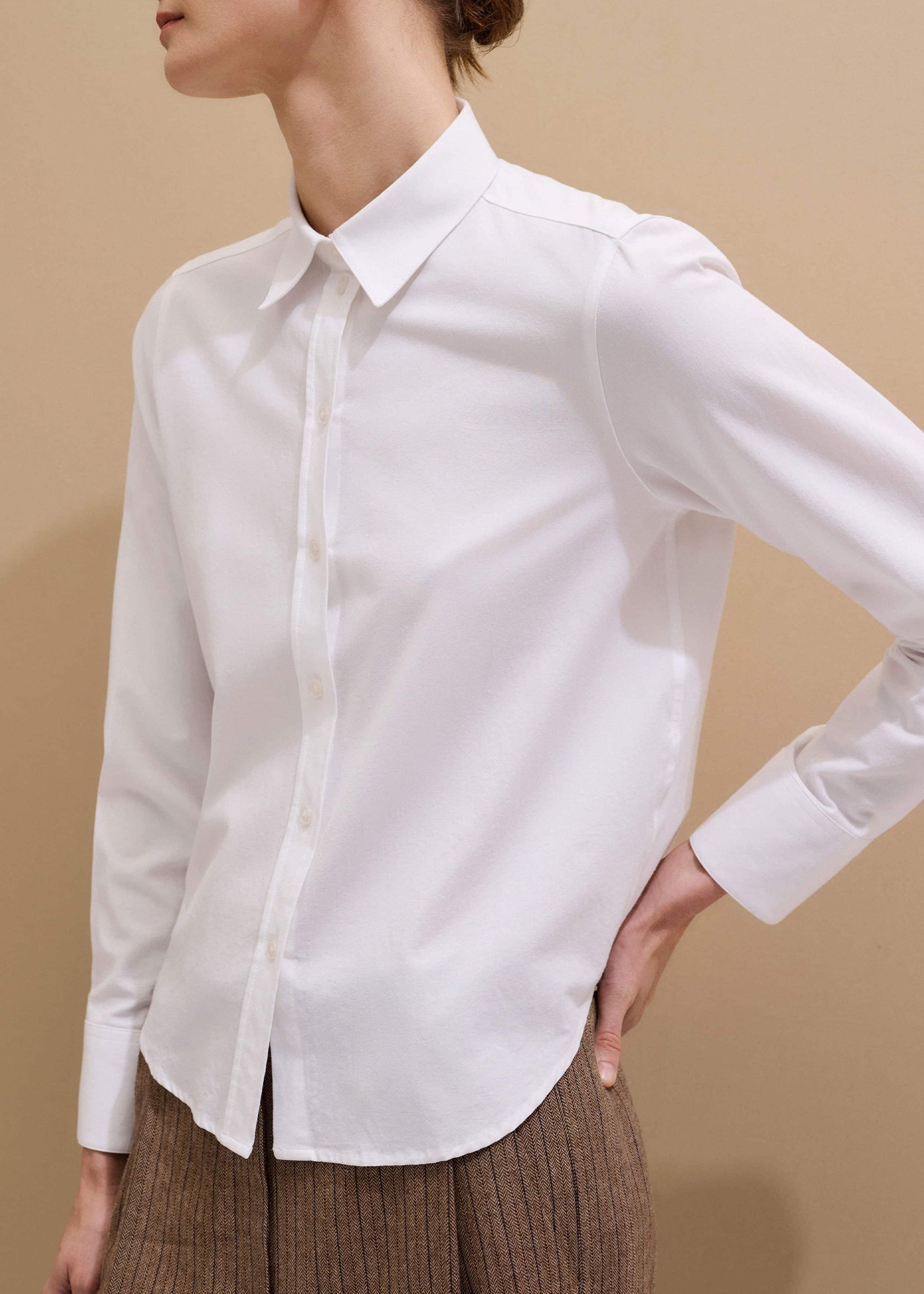 ME and EM Clothing White Travel Layering Shirt