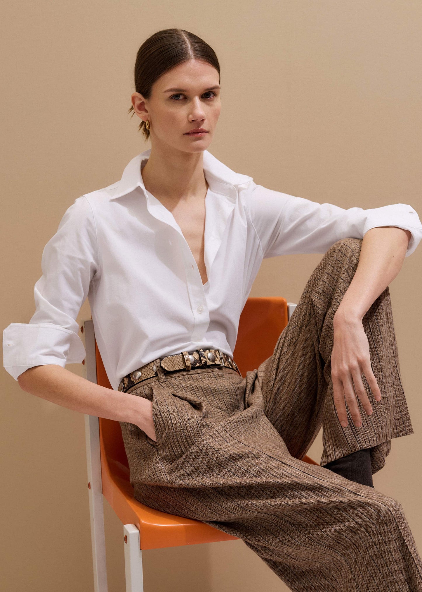 ME and EM Clothing White Travel Layering Shirt