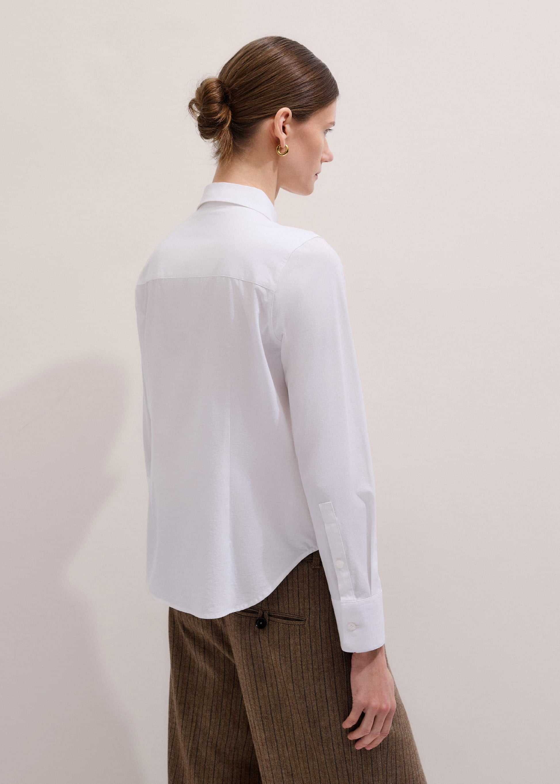 ME and EM Clothing White Travel Layering Shirt