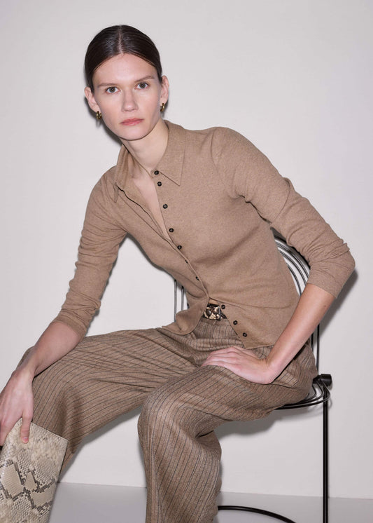 ME and EM Clothing Brown Ultimate Rib Shirt