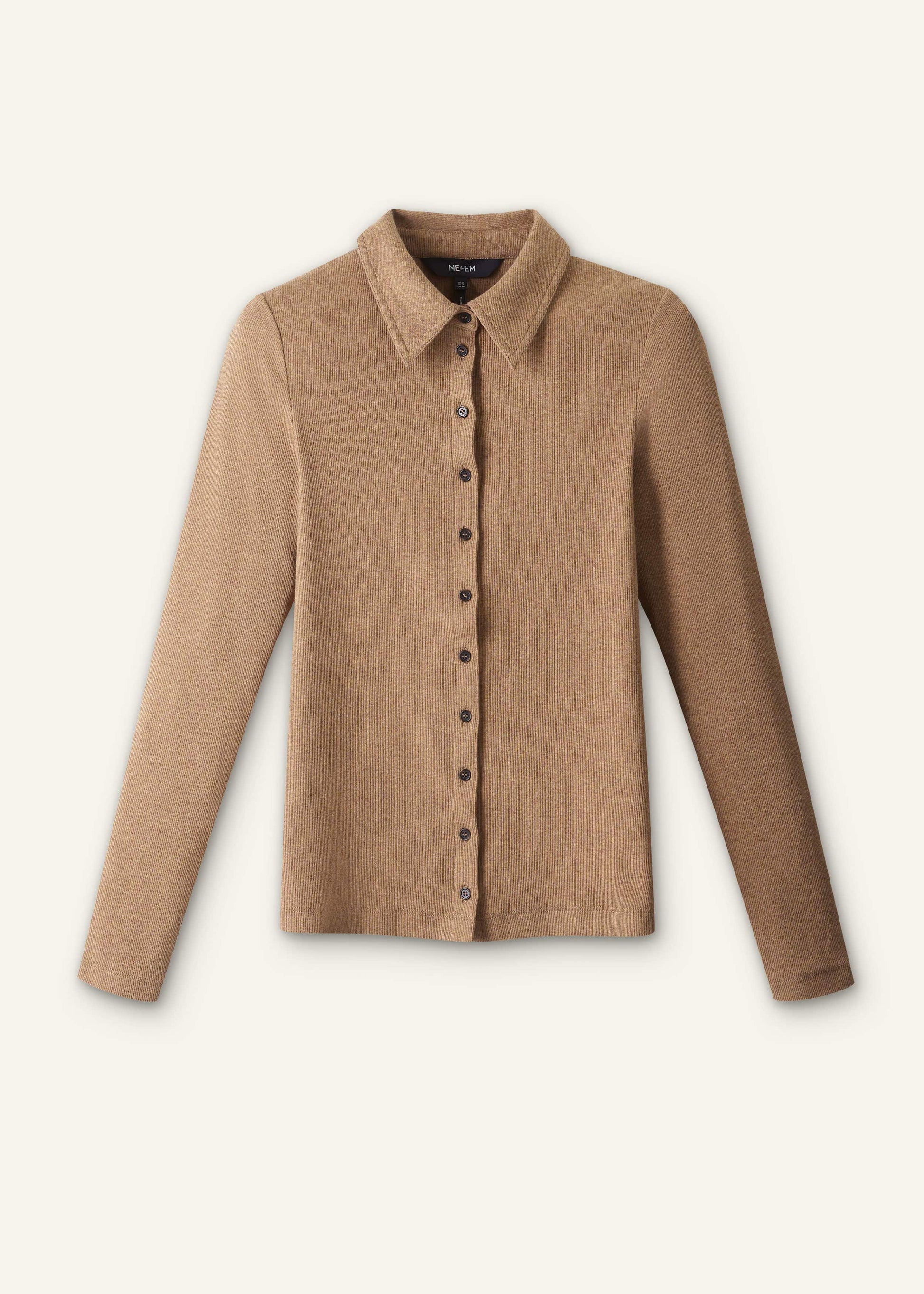 ME and EM Clothing Brown Ultimate Rib Shirt