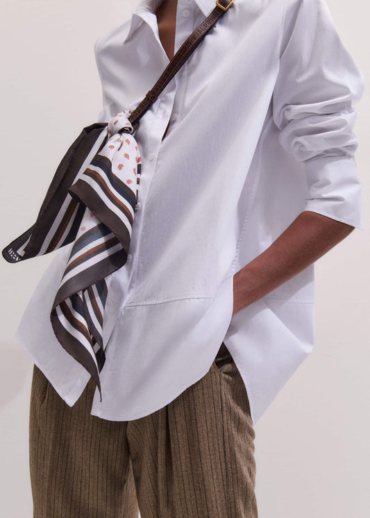ME and EM Clothing White Clever Oversized Shirt