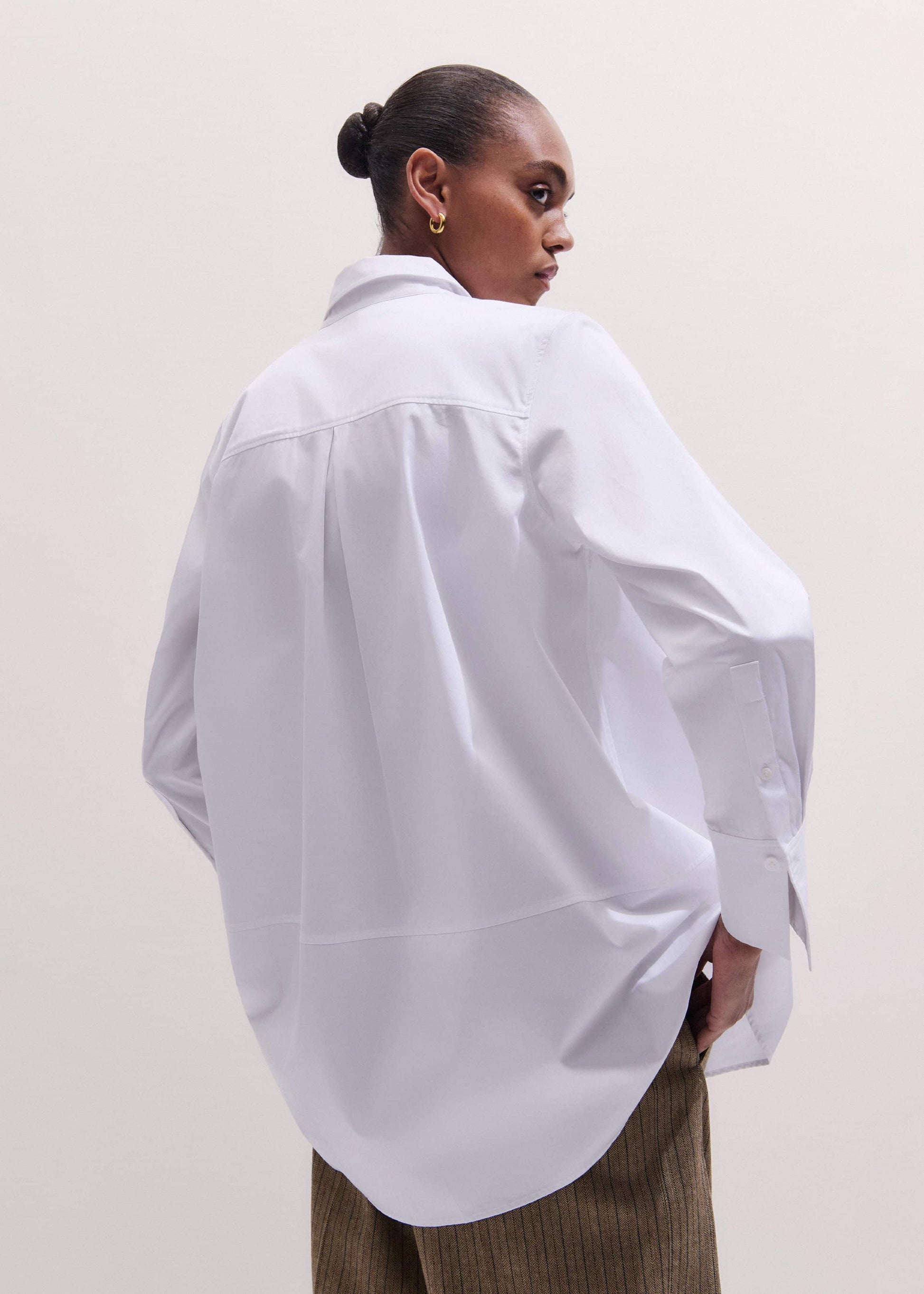ME and EM Clothing White Clever Oversized Shirt