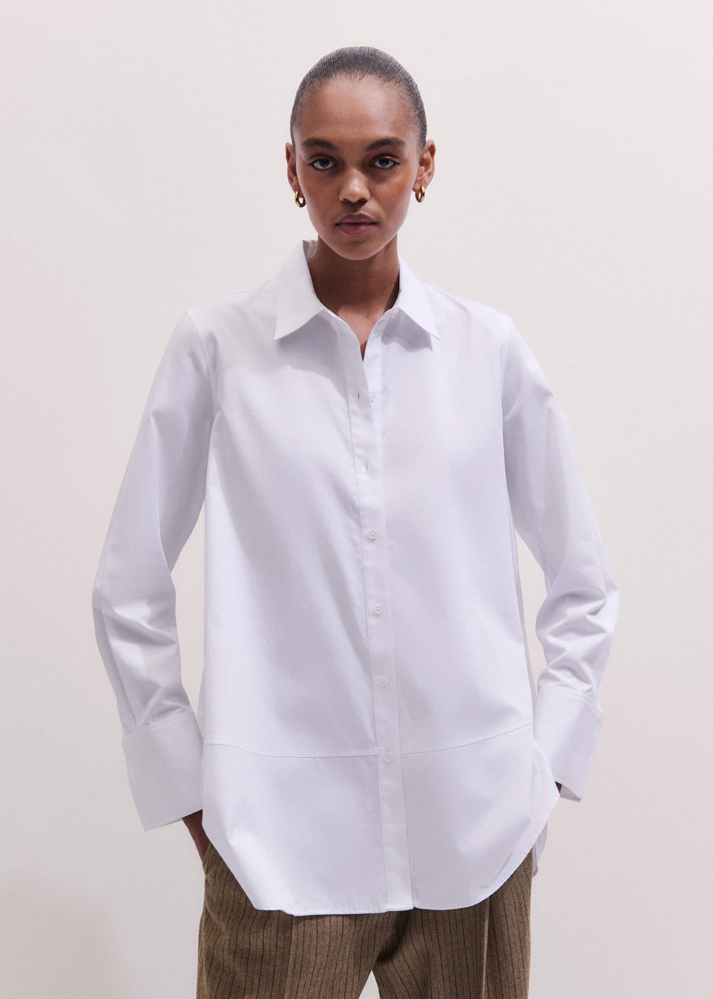 ME and EM Clothing White Clever Oversized Shirt
